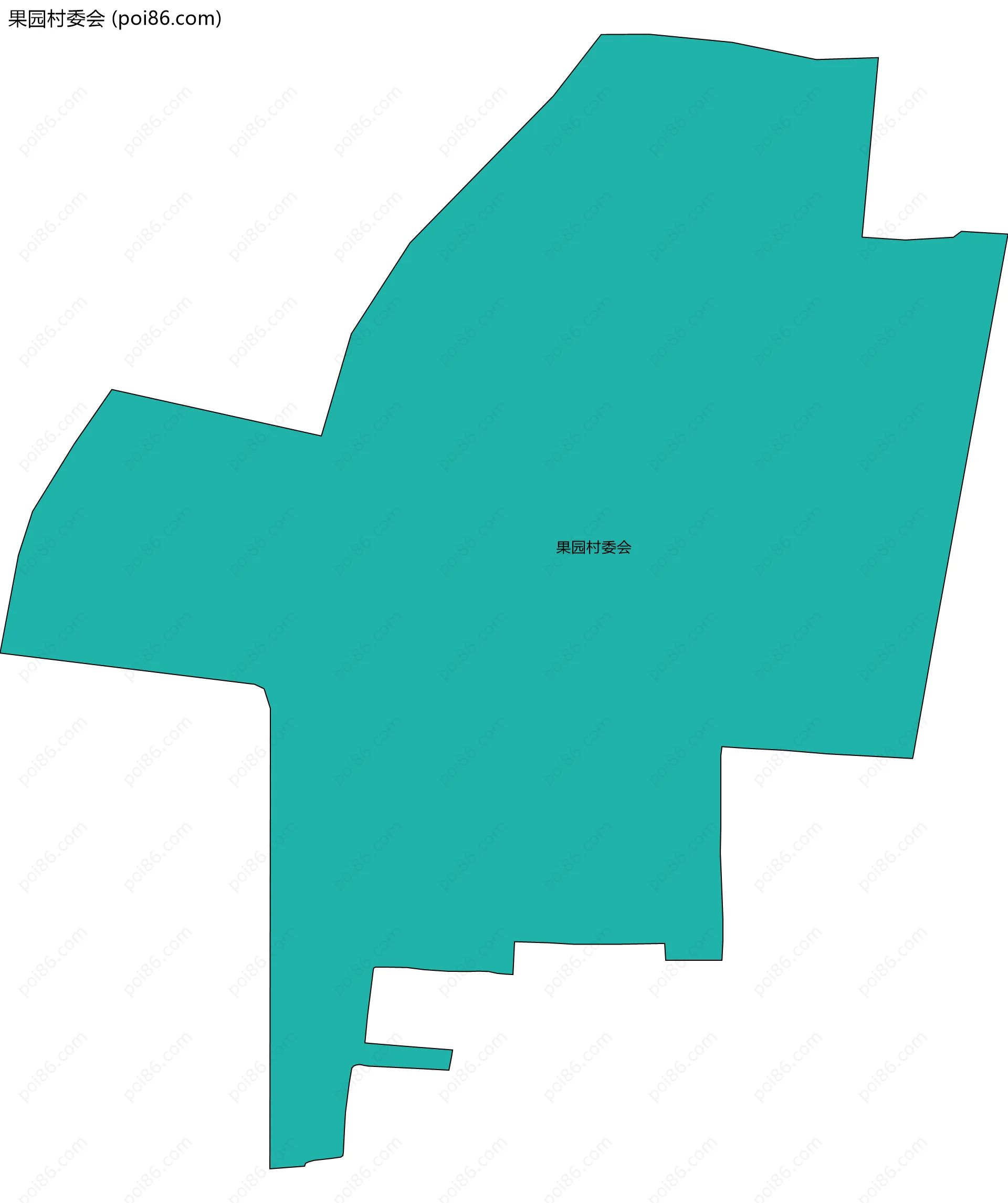 果园村委会边界地图