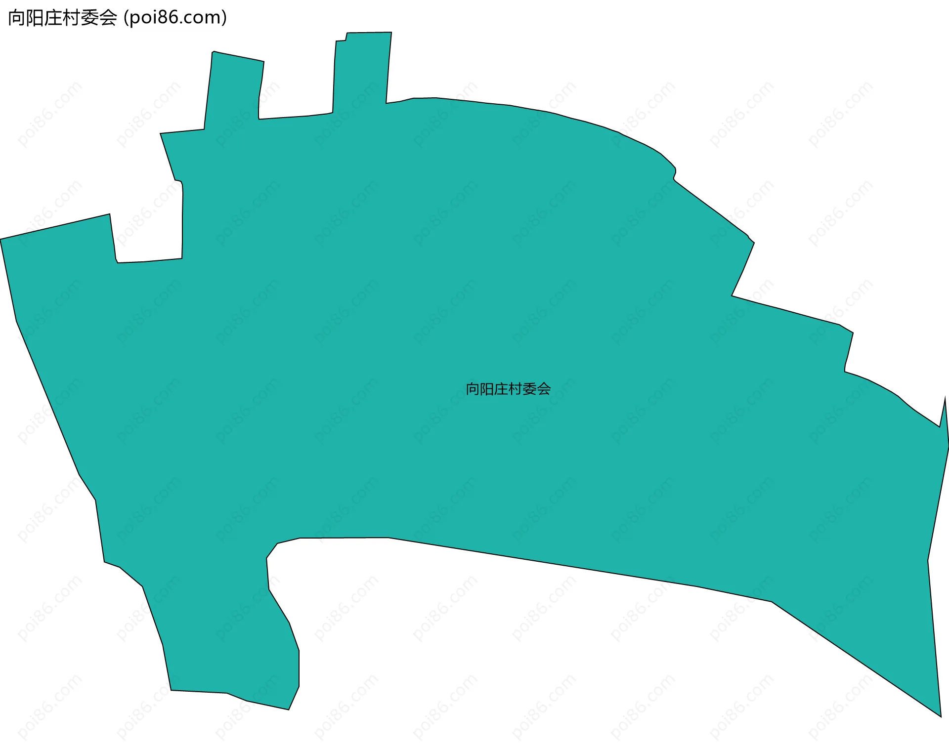 向阳庄村委会边界地图