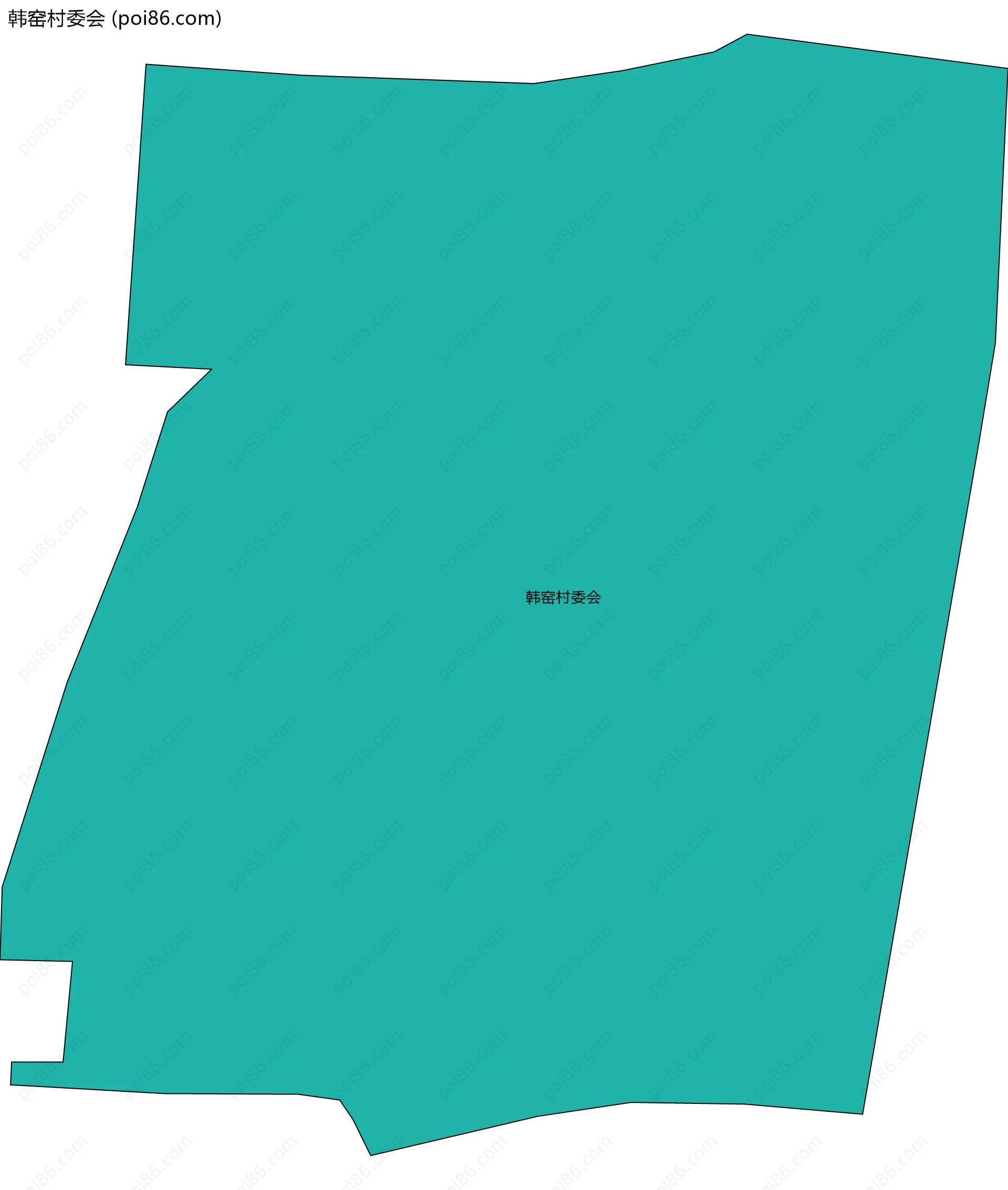 韩窑村委会边界地图