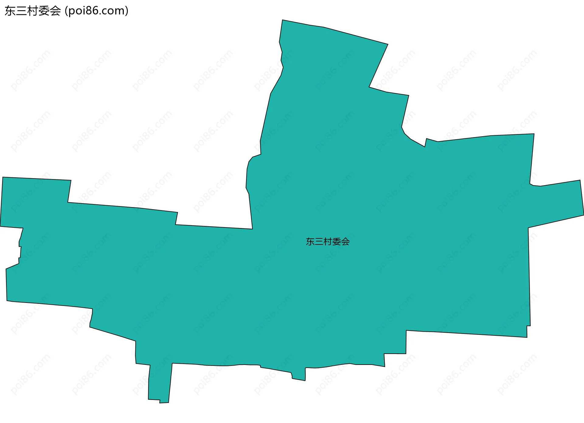 东三村委会边界地图
