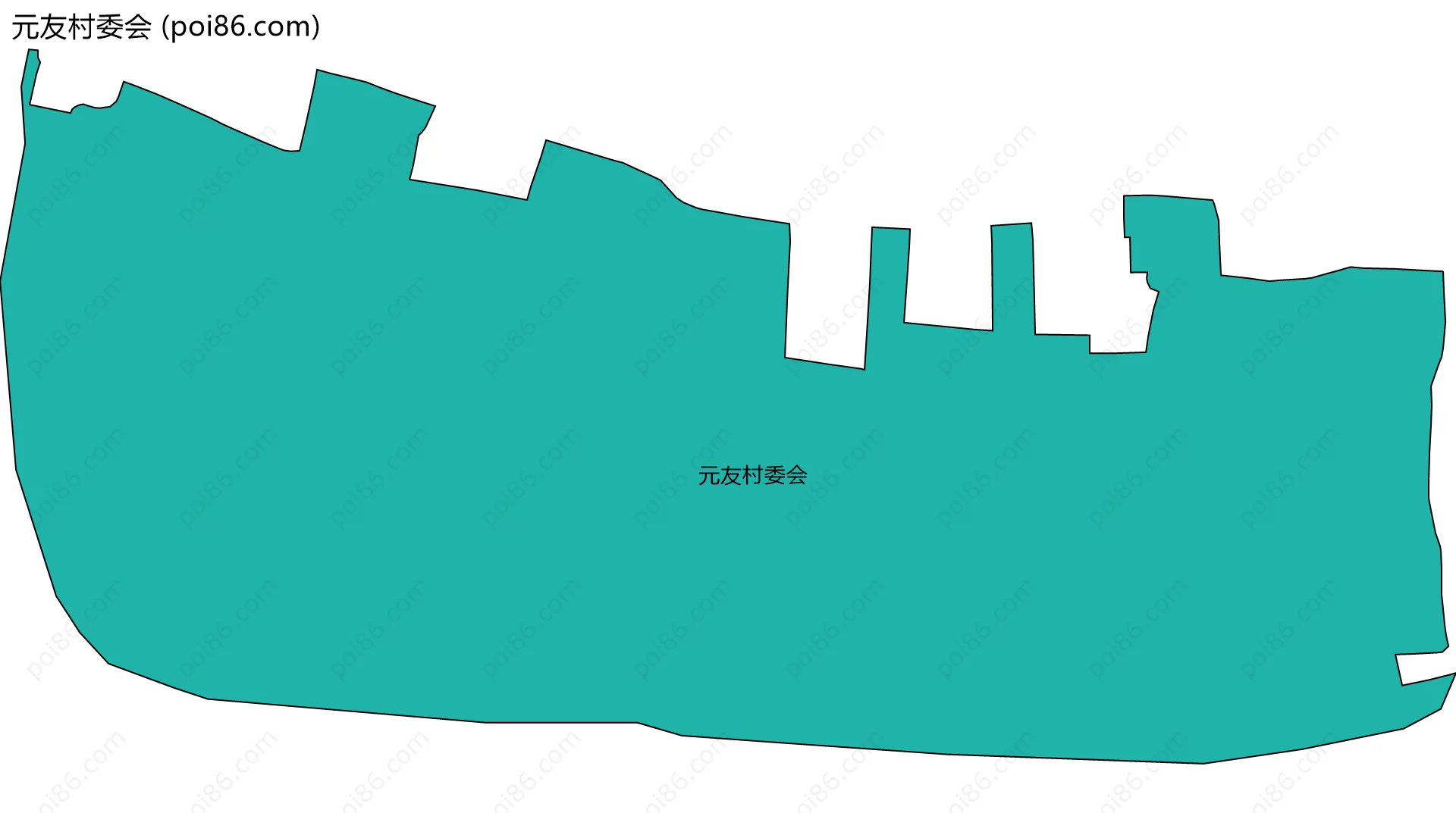 元友村委会边界地图