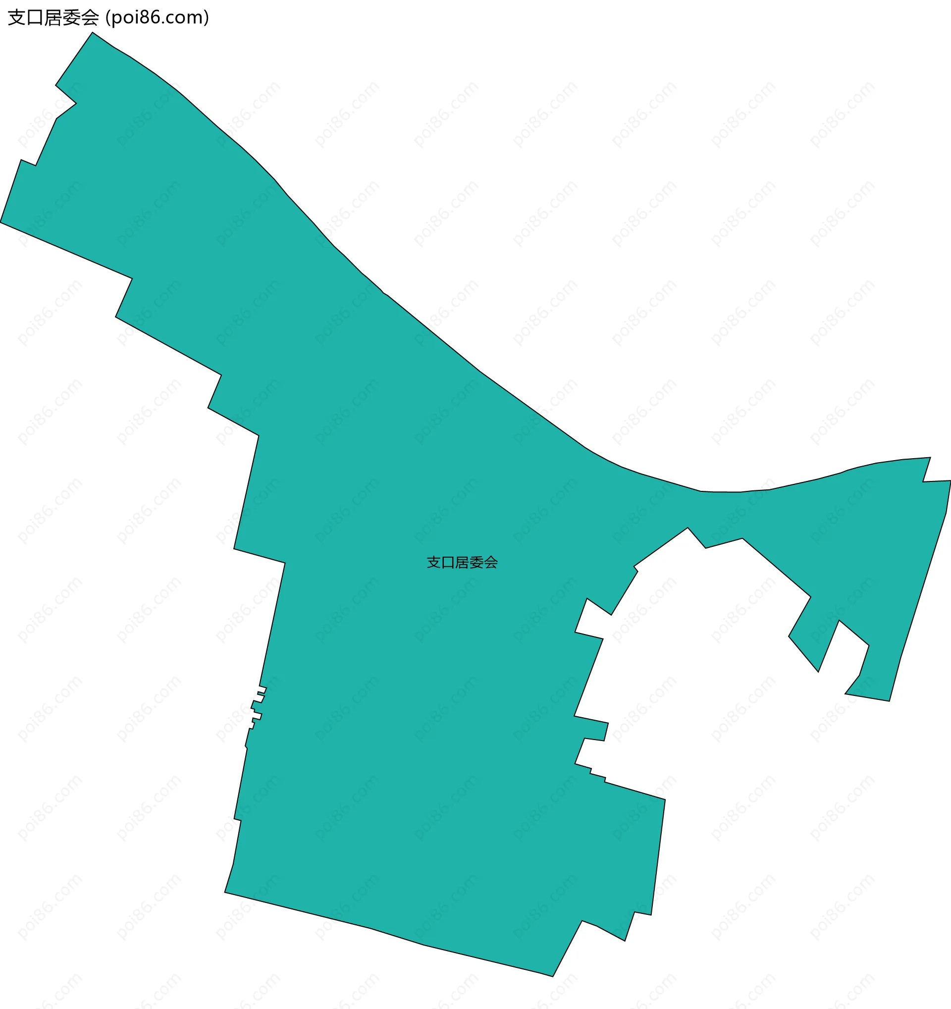 支口居委会边界地图