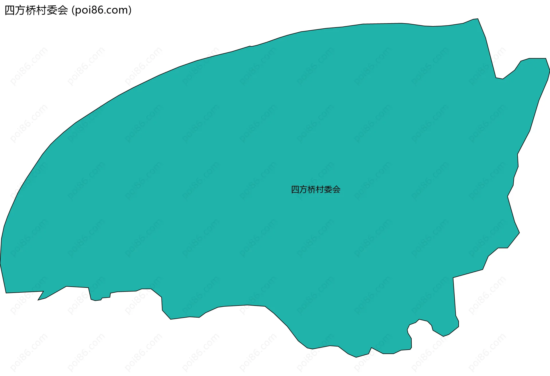 四方桥村委会边界地图