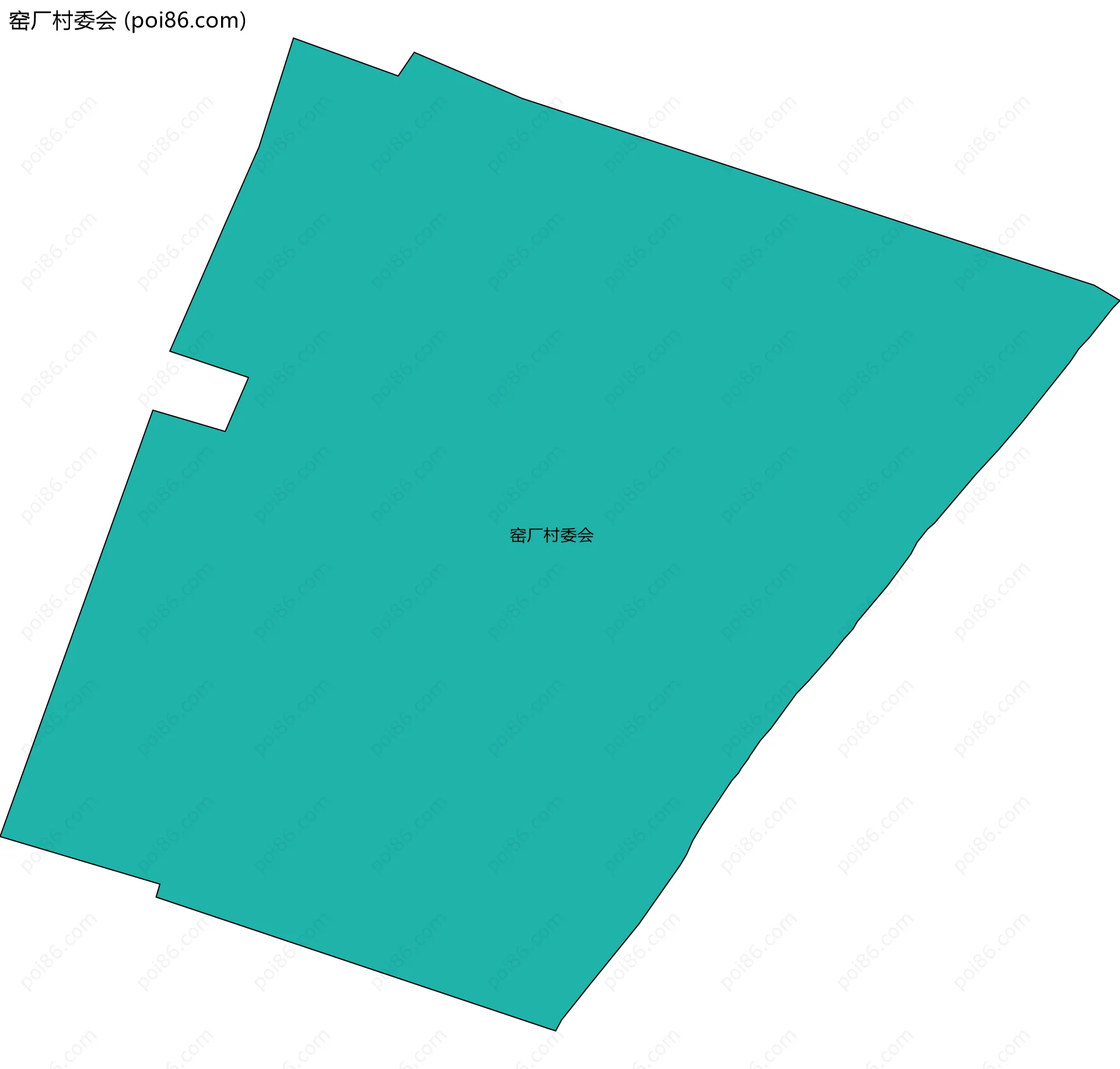 窑厂村委会边界地图