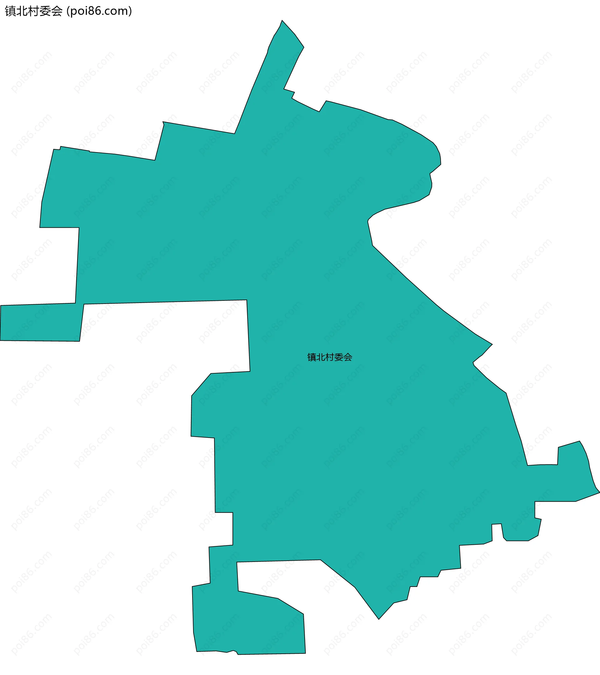 镇北村委会边界地图