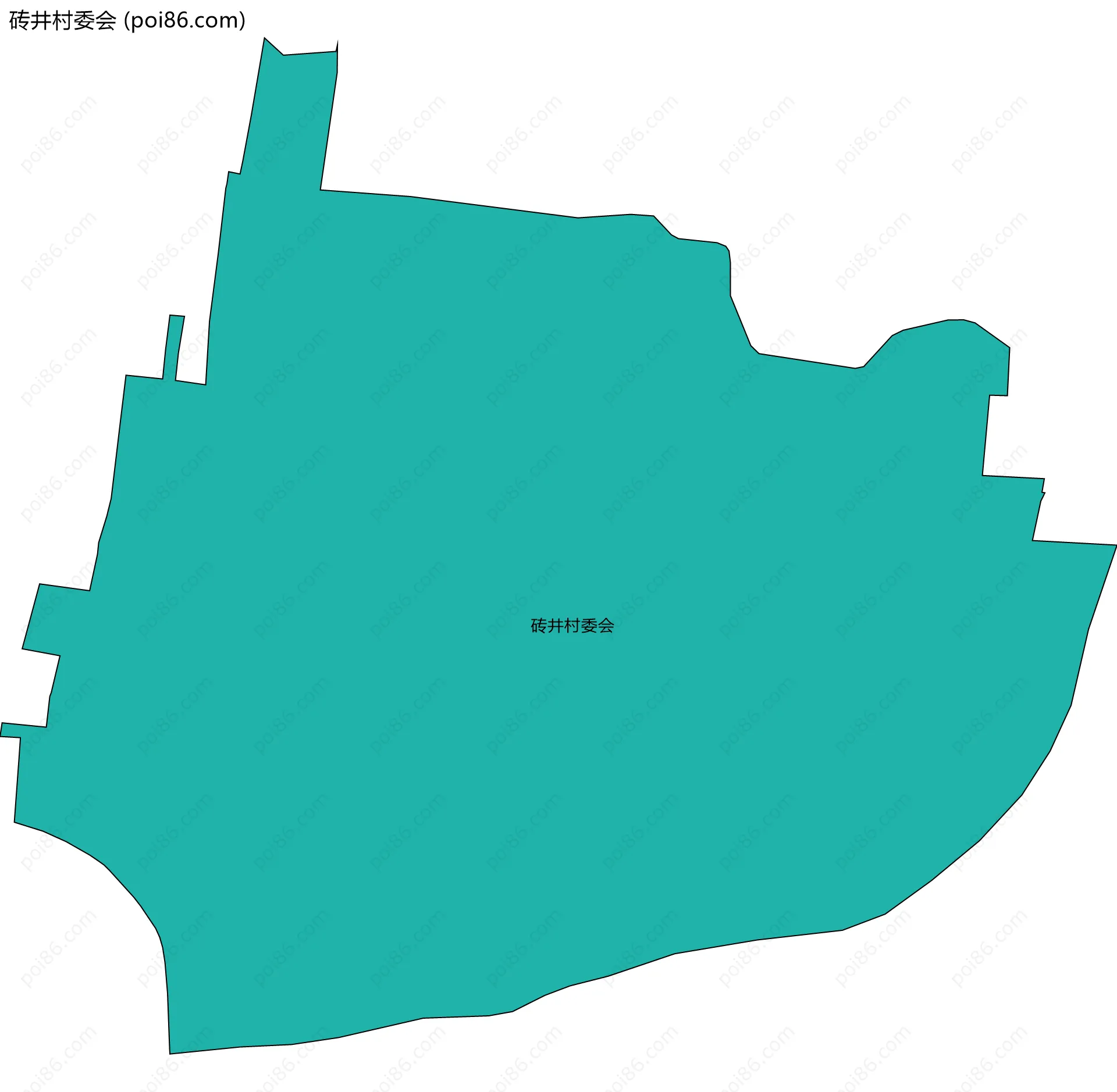 砖井村委会边界地图
