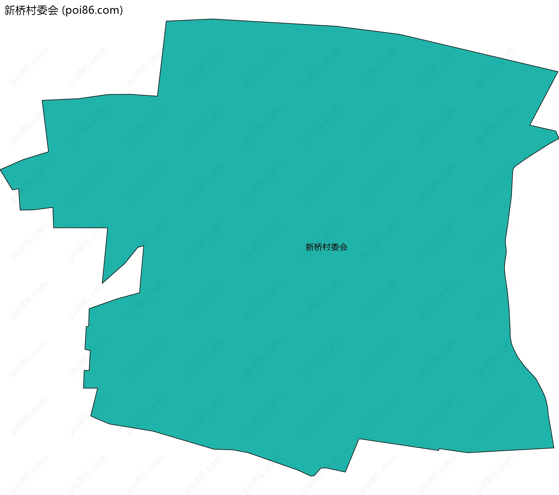 新桥村委会边界地图