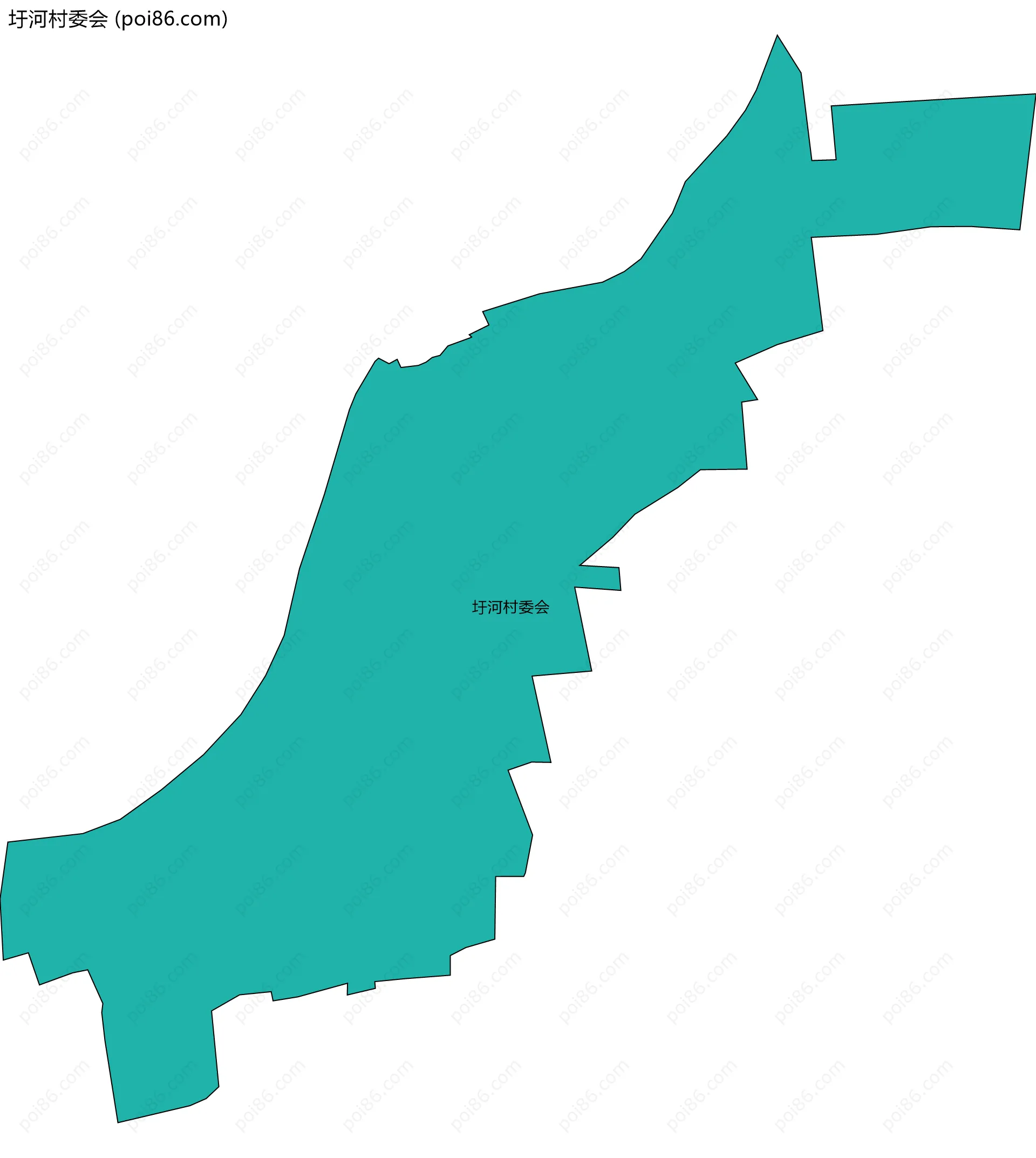 圩河村委会边界地图