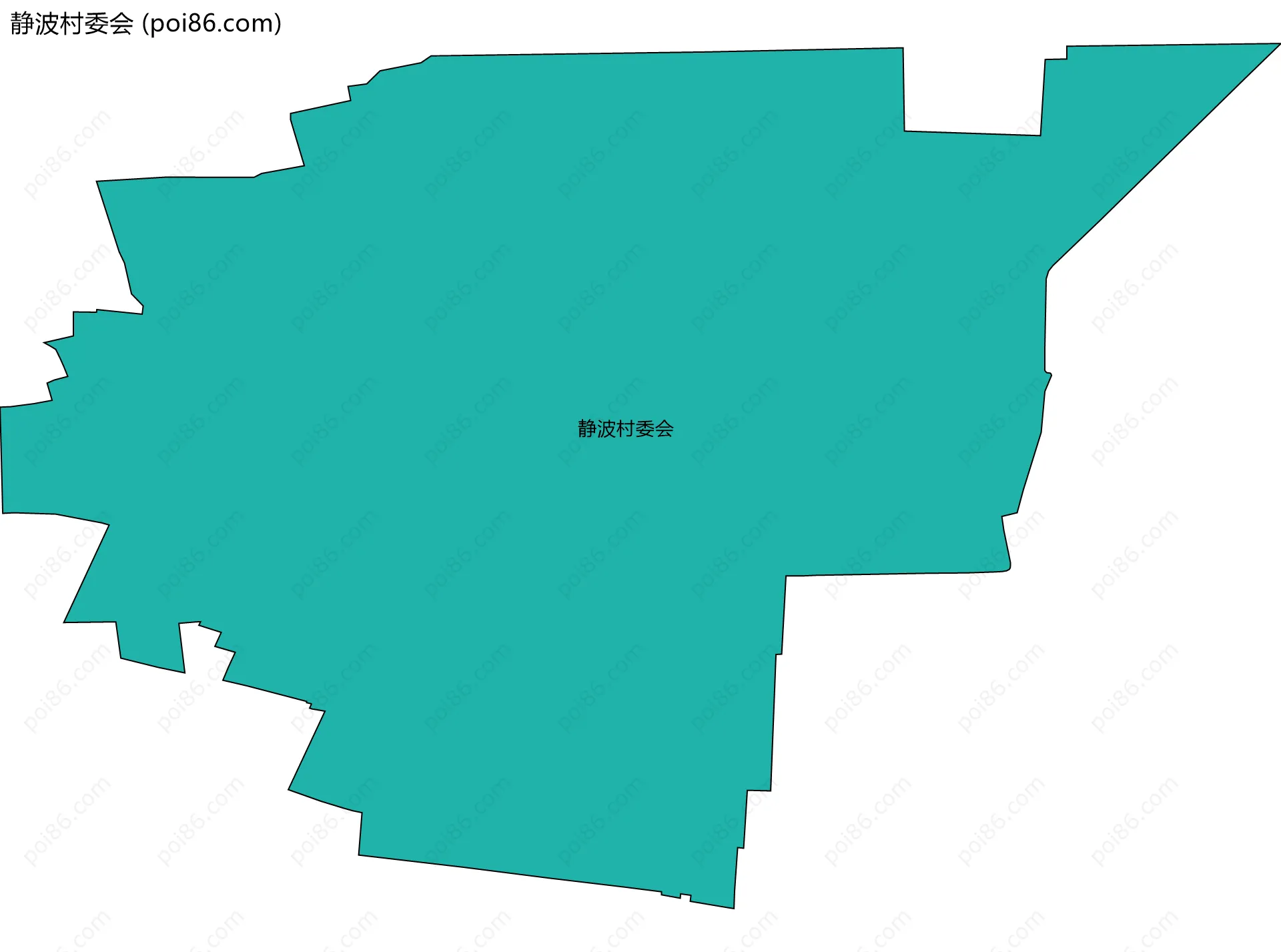 静波村委会边界地图