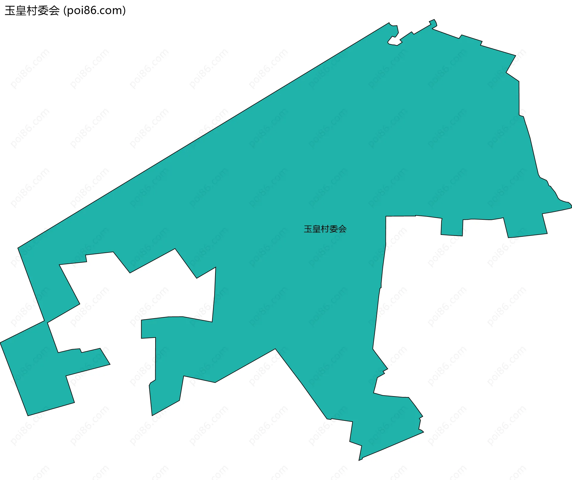 玉皇村委会边界地图