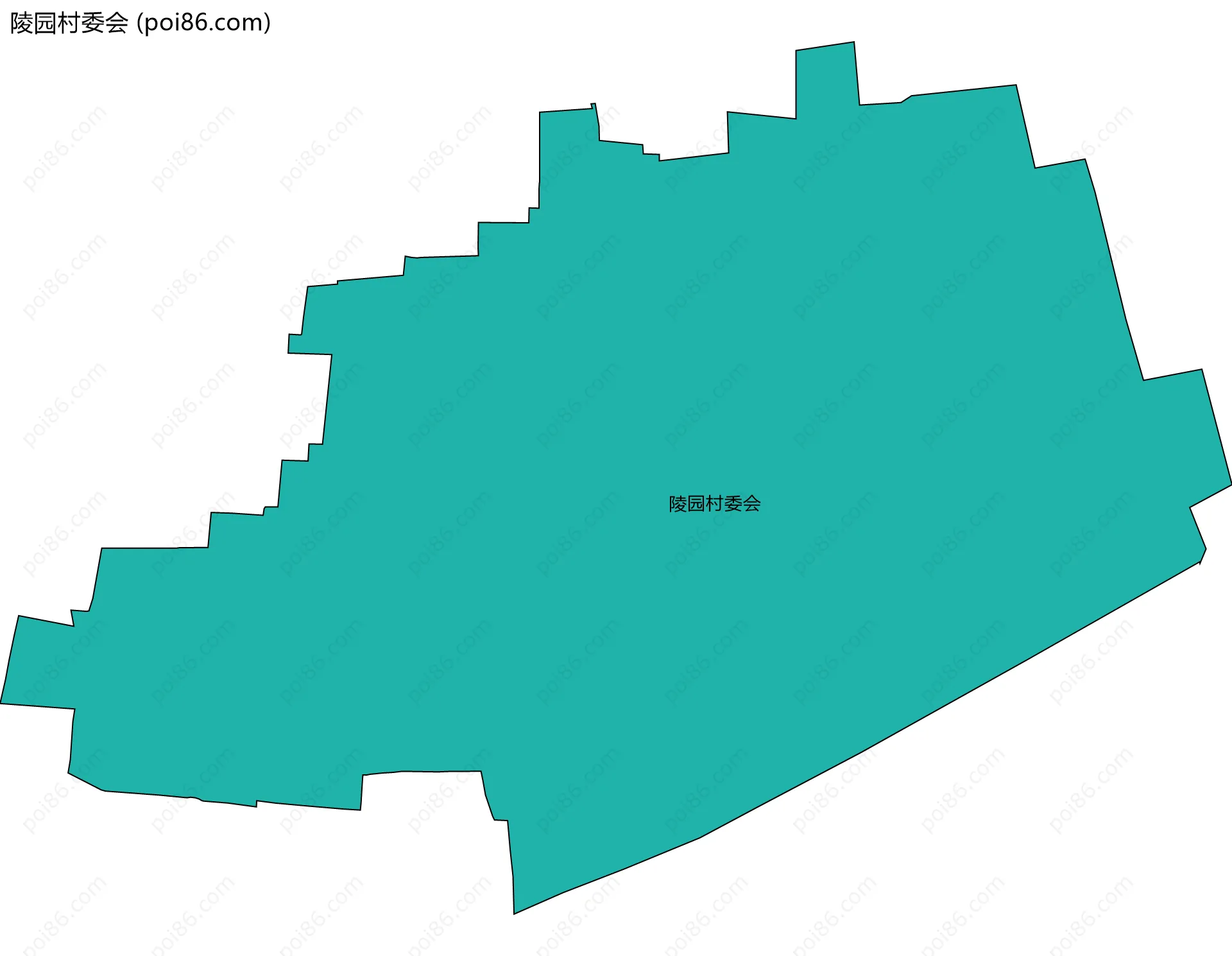 陵园村委会边界地图
