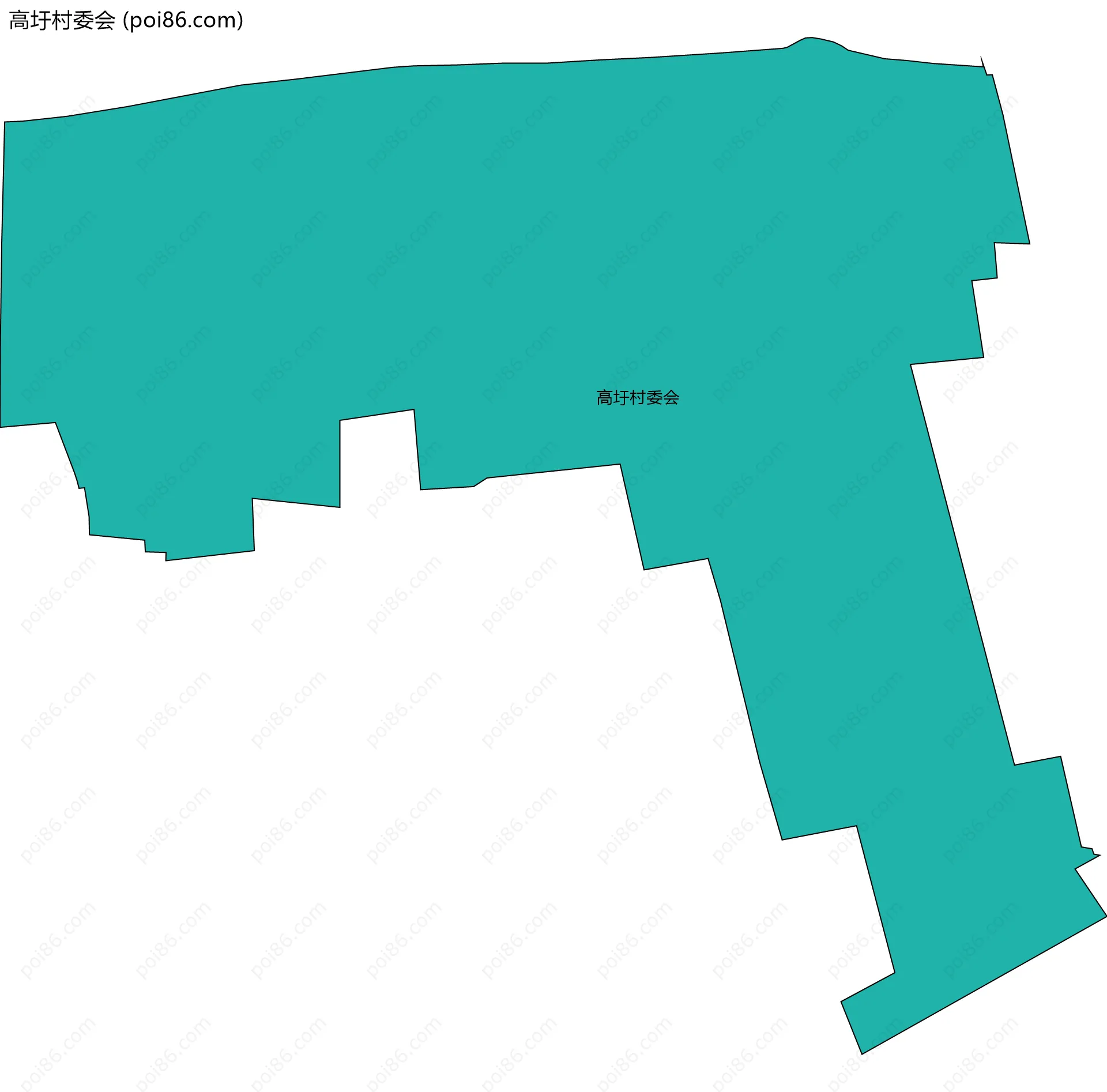 高圩村委会边界地图