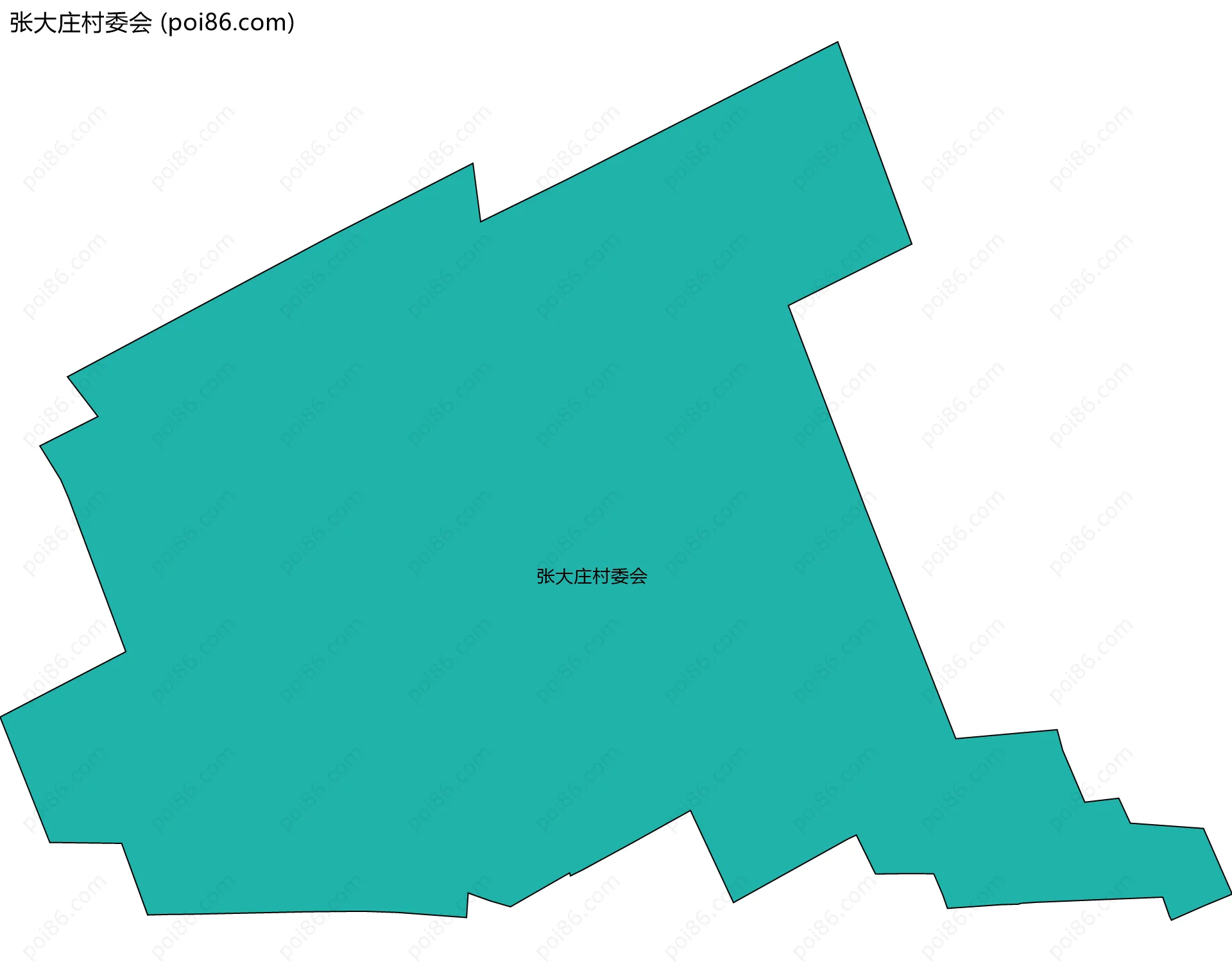 张大庄村委会边界地图