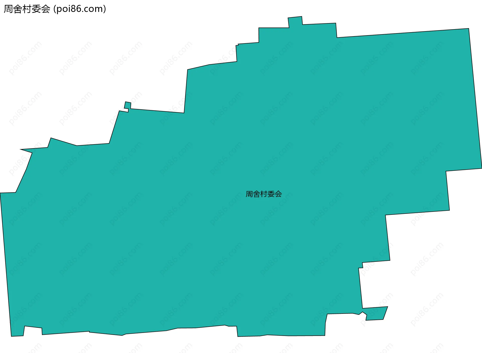 周舍村委会边界地图