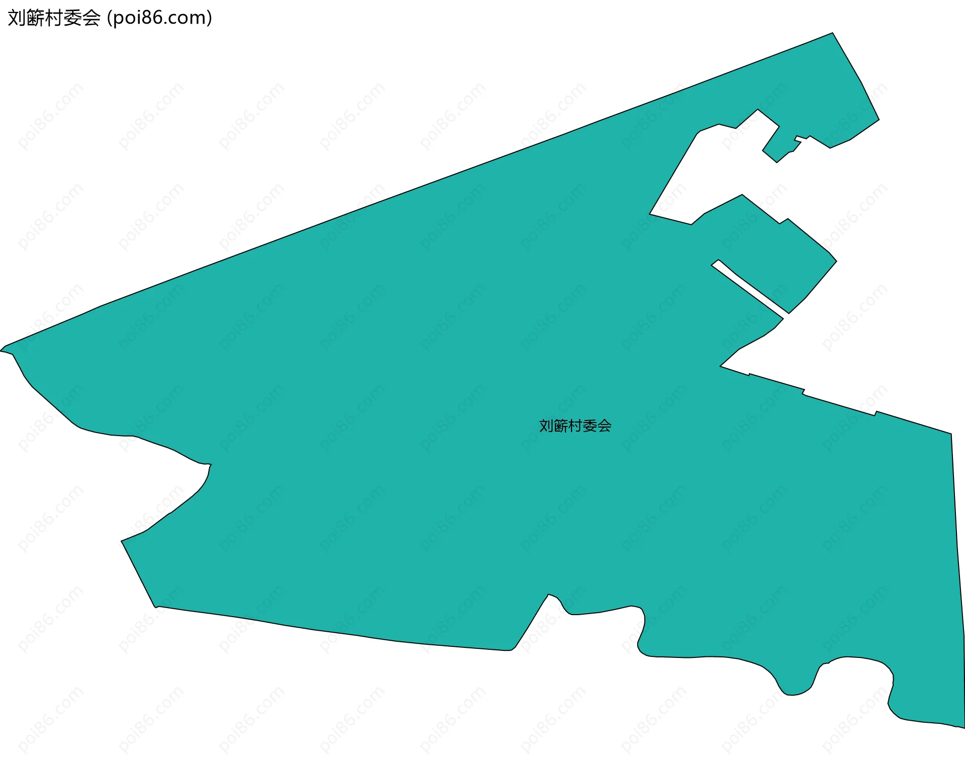 刘簖村委会边界地图