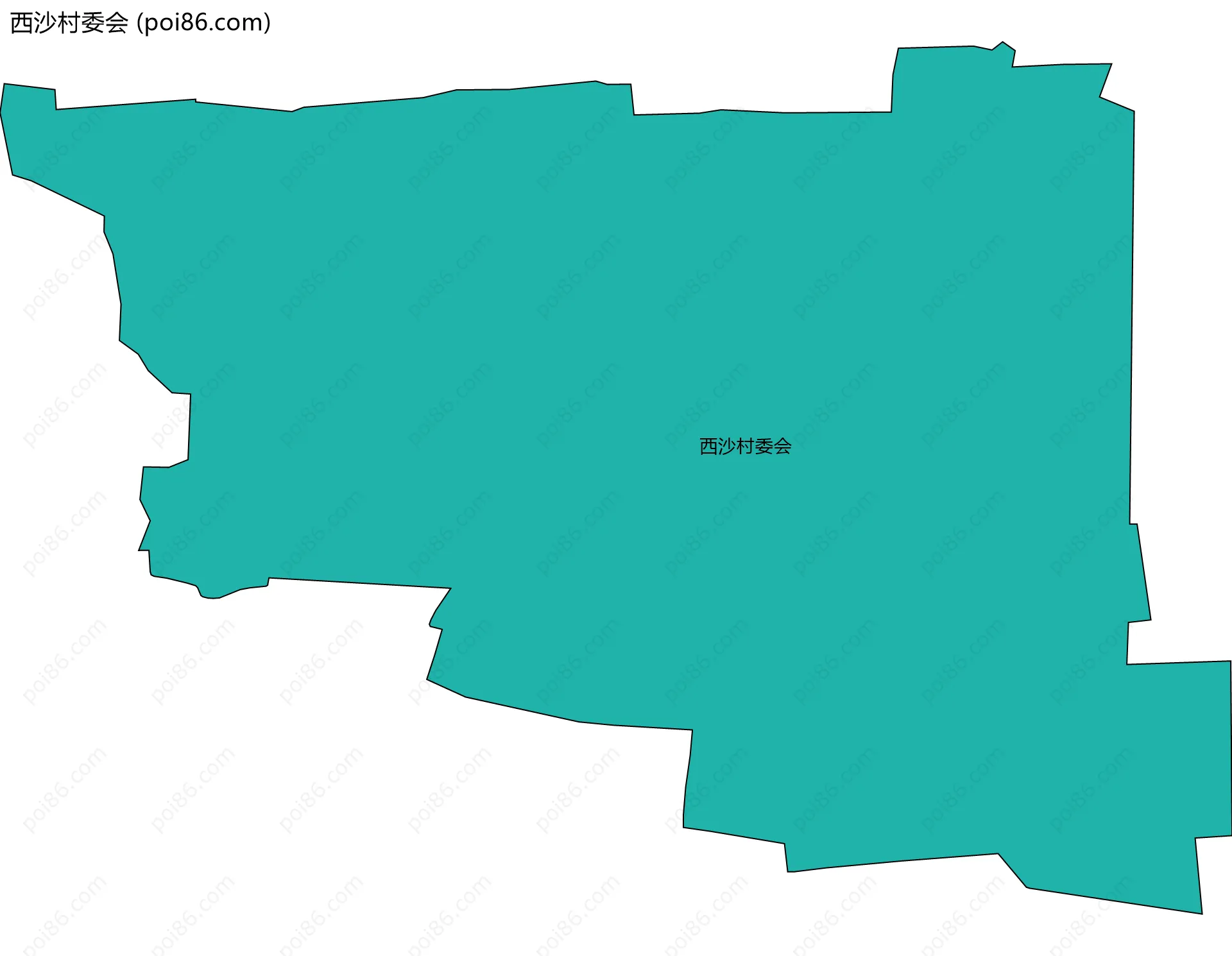 西沙村委会边界地图