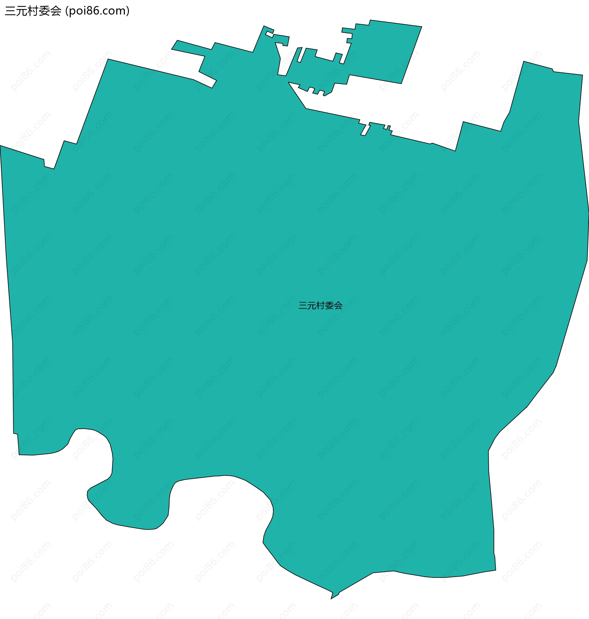 三元村委会边界地图