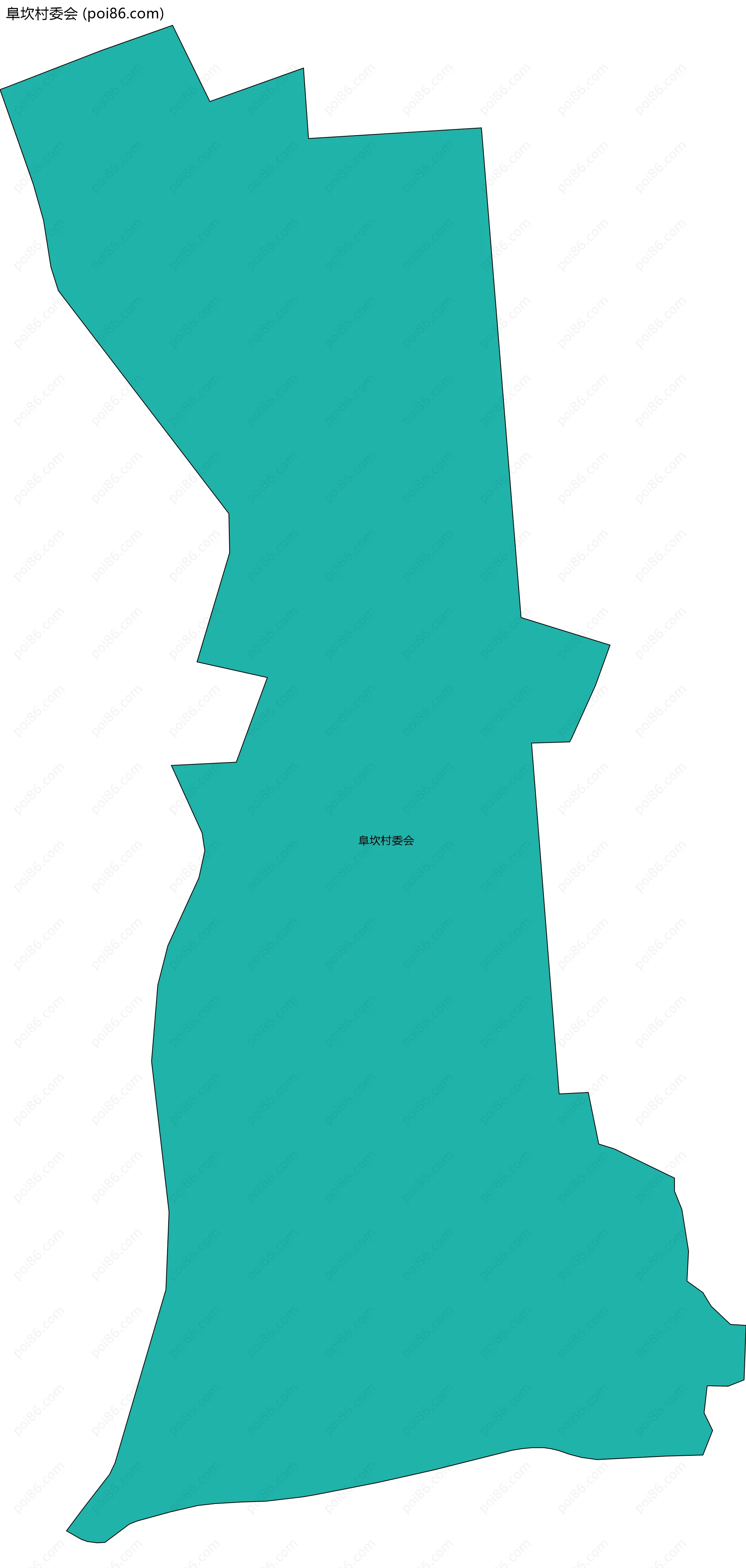 阜坎村委会边界地图