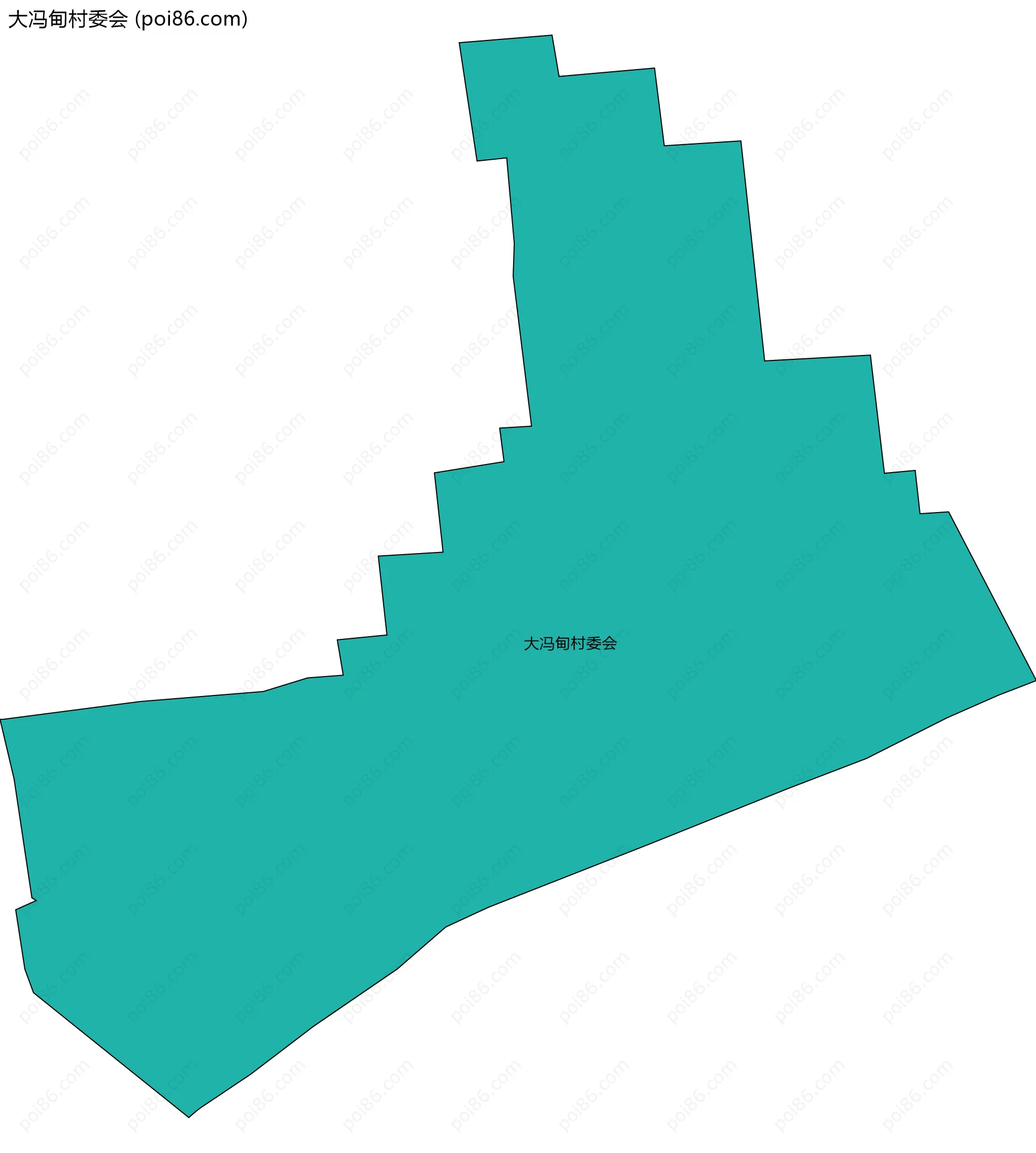 大冯甸村委会边界地图