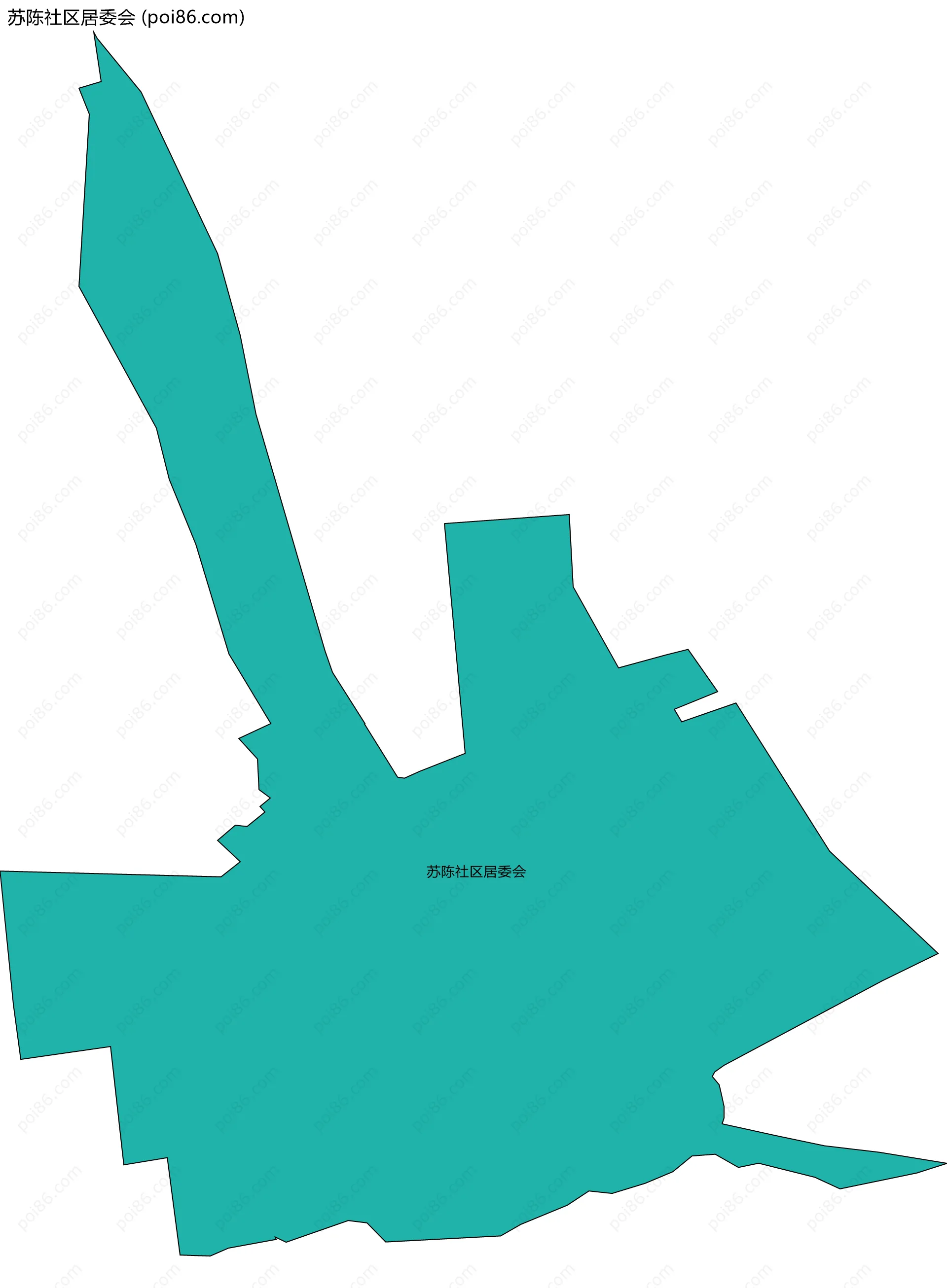 苏陈社区居委会边界地图