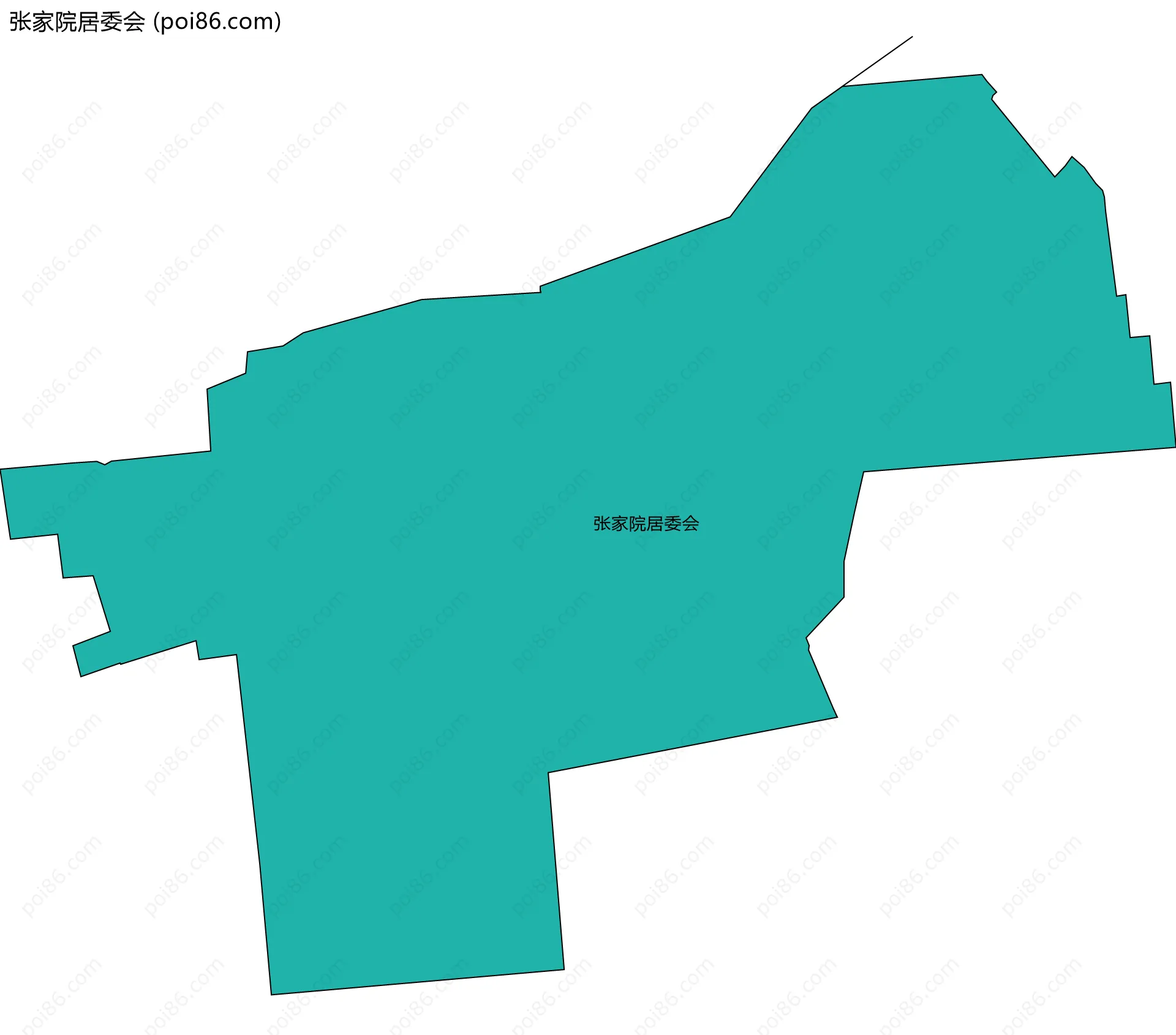 张家院居委会边界地图