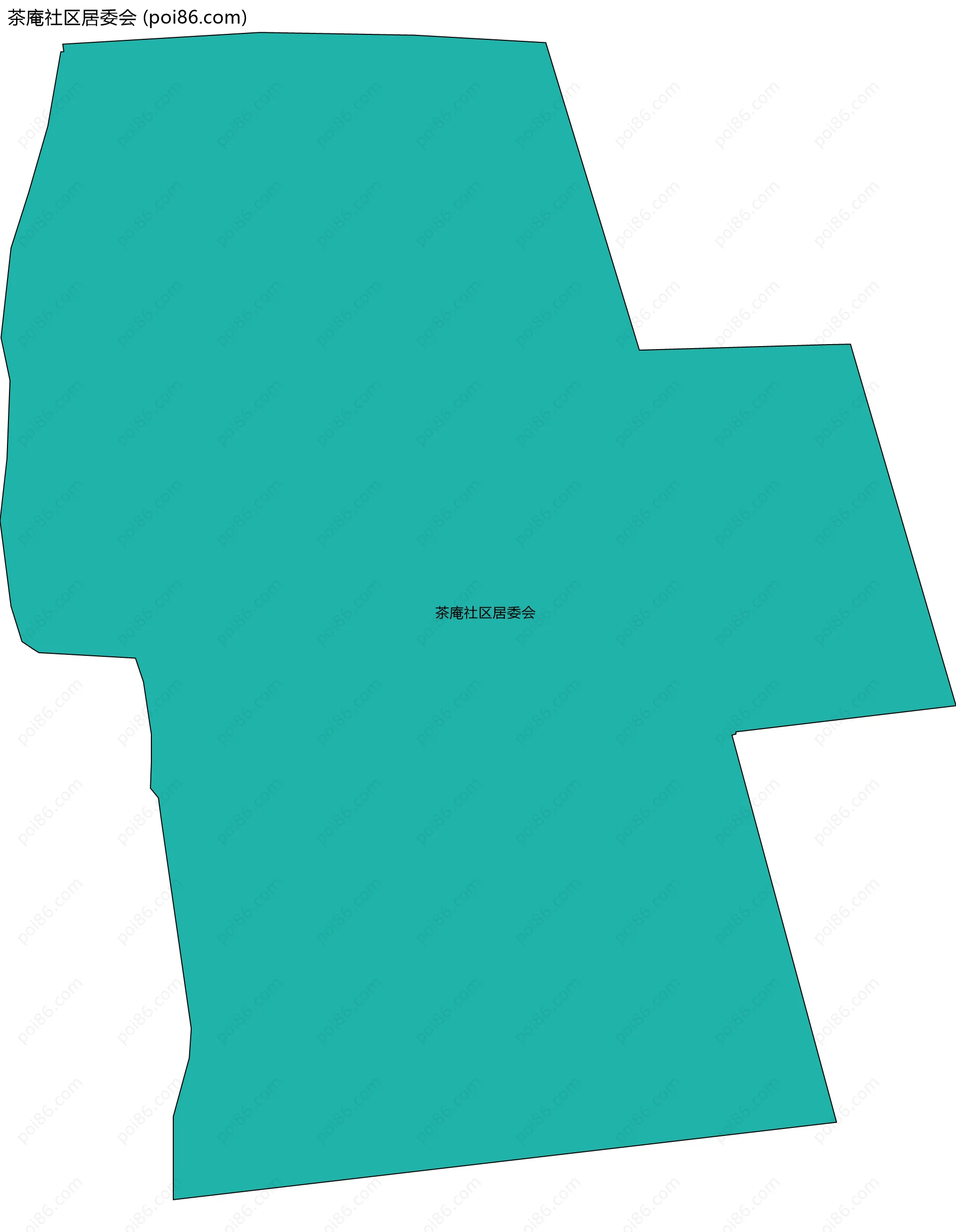 茶庵社区居委会边界地图