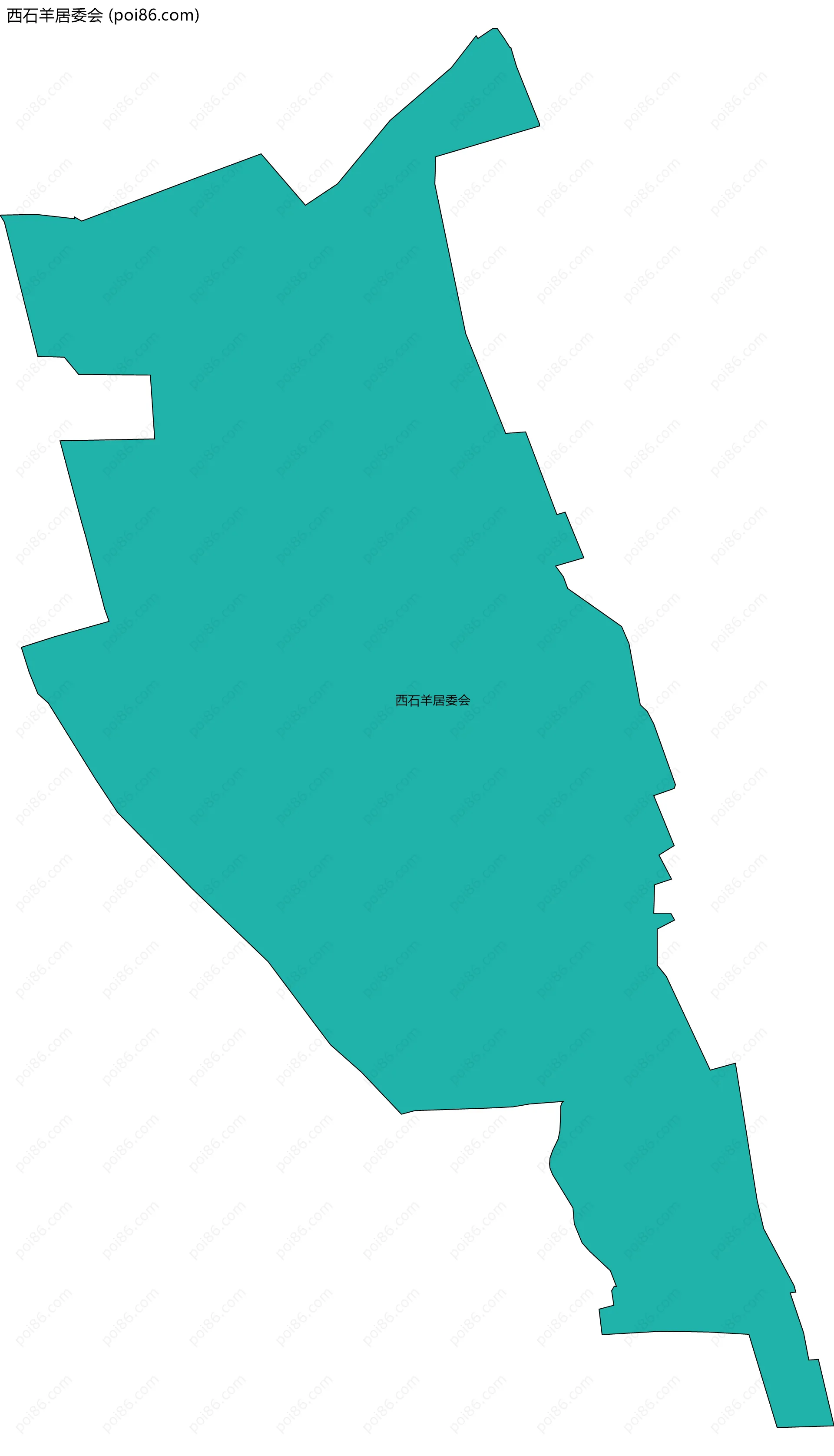 西石羊居委会边界地图