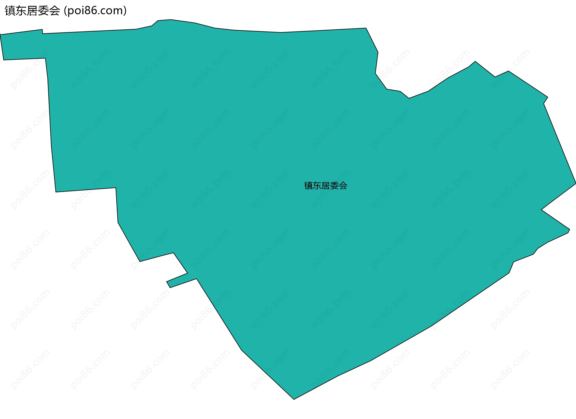 镇东居委会边界地图