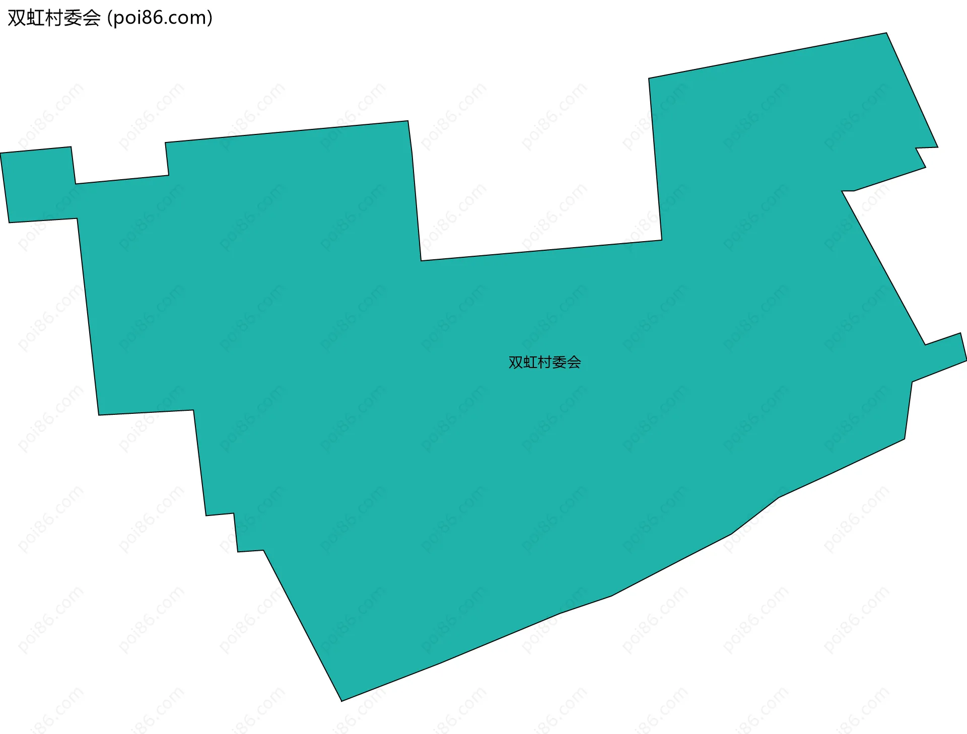 双虹村委会边界地图