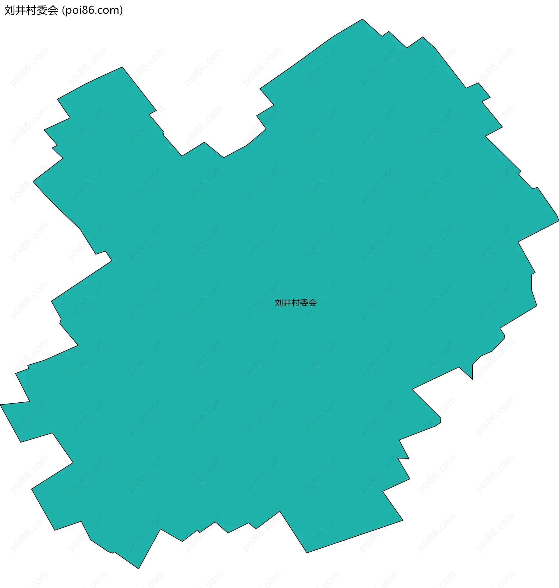 刘井村委会边界地图