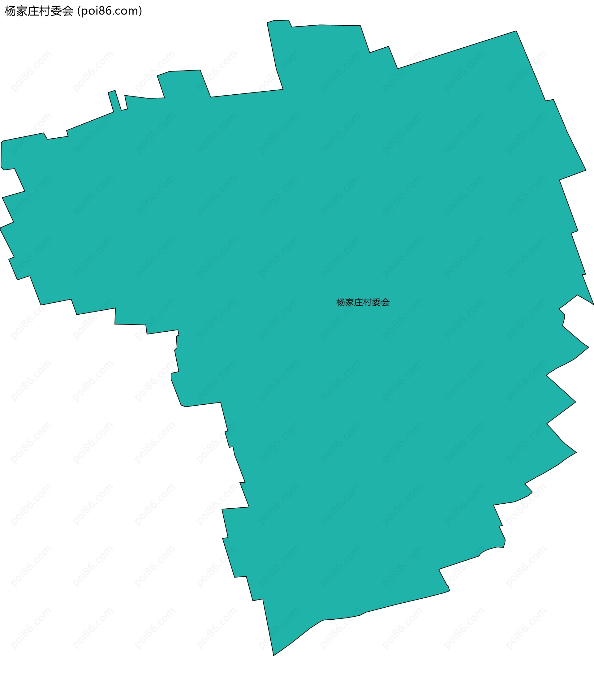 杨家庄村委会边界地图