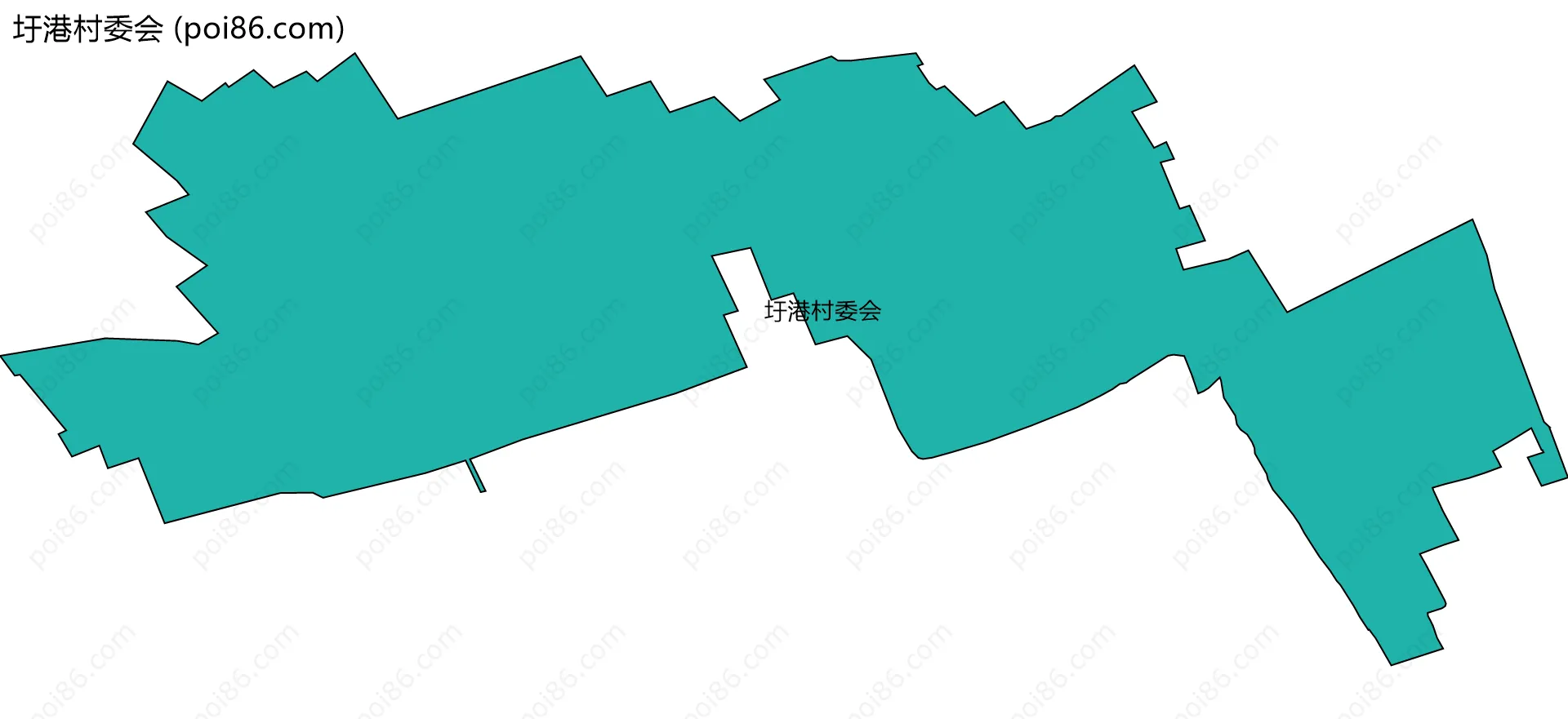圩港村委会边界地图