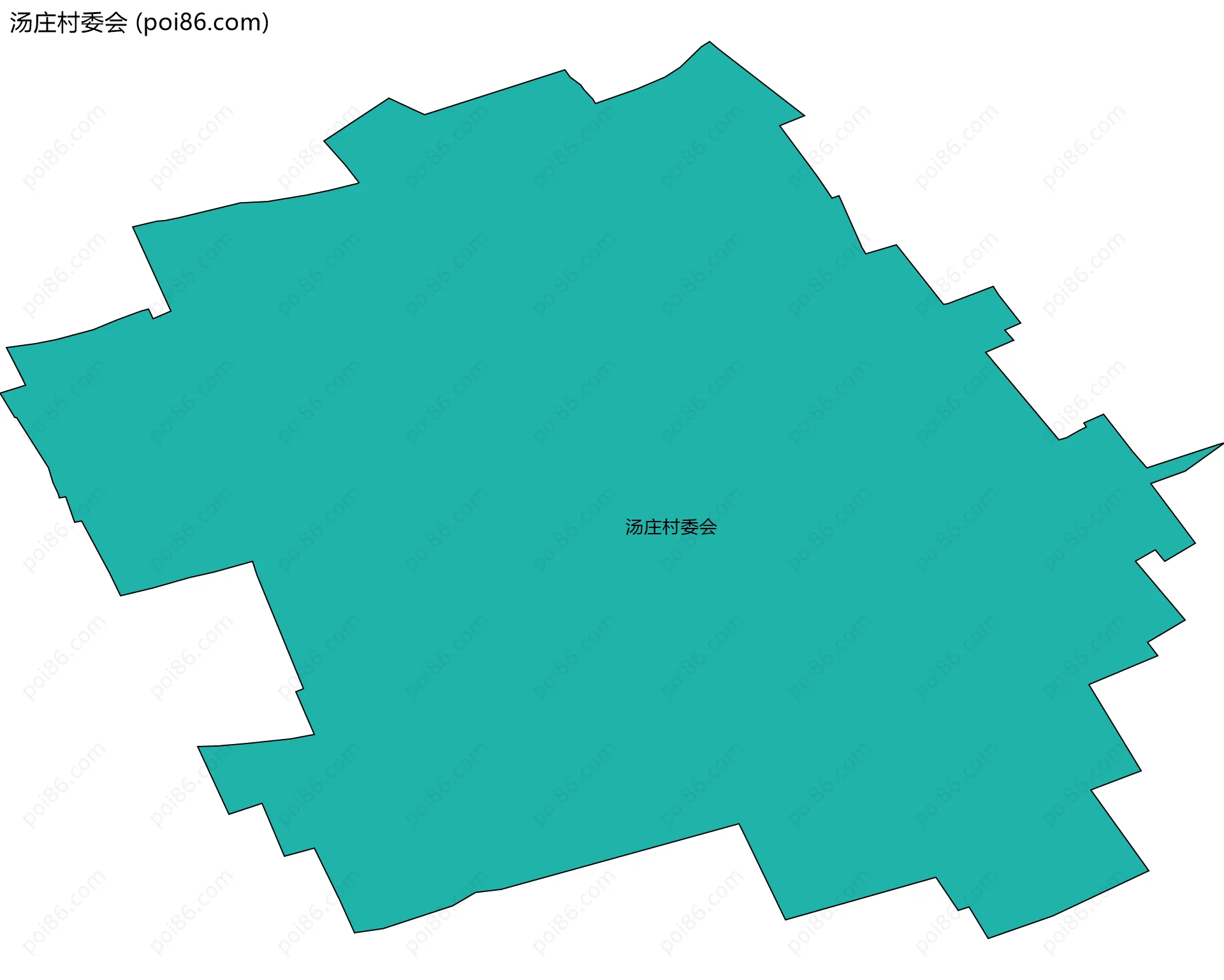 汤庄村委会边界地图