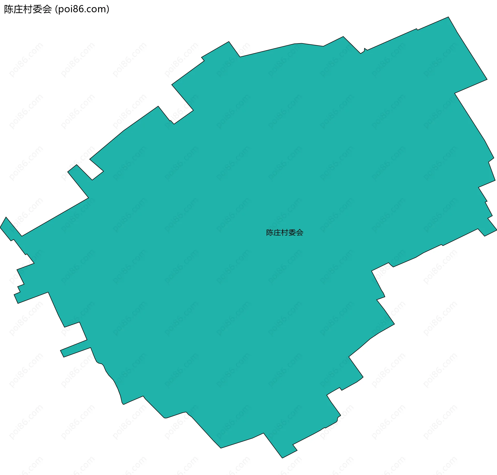 陈庄村委会边界地图