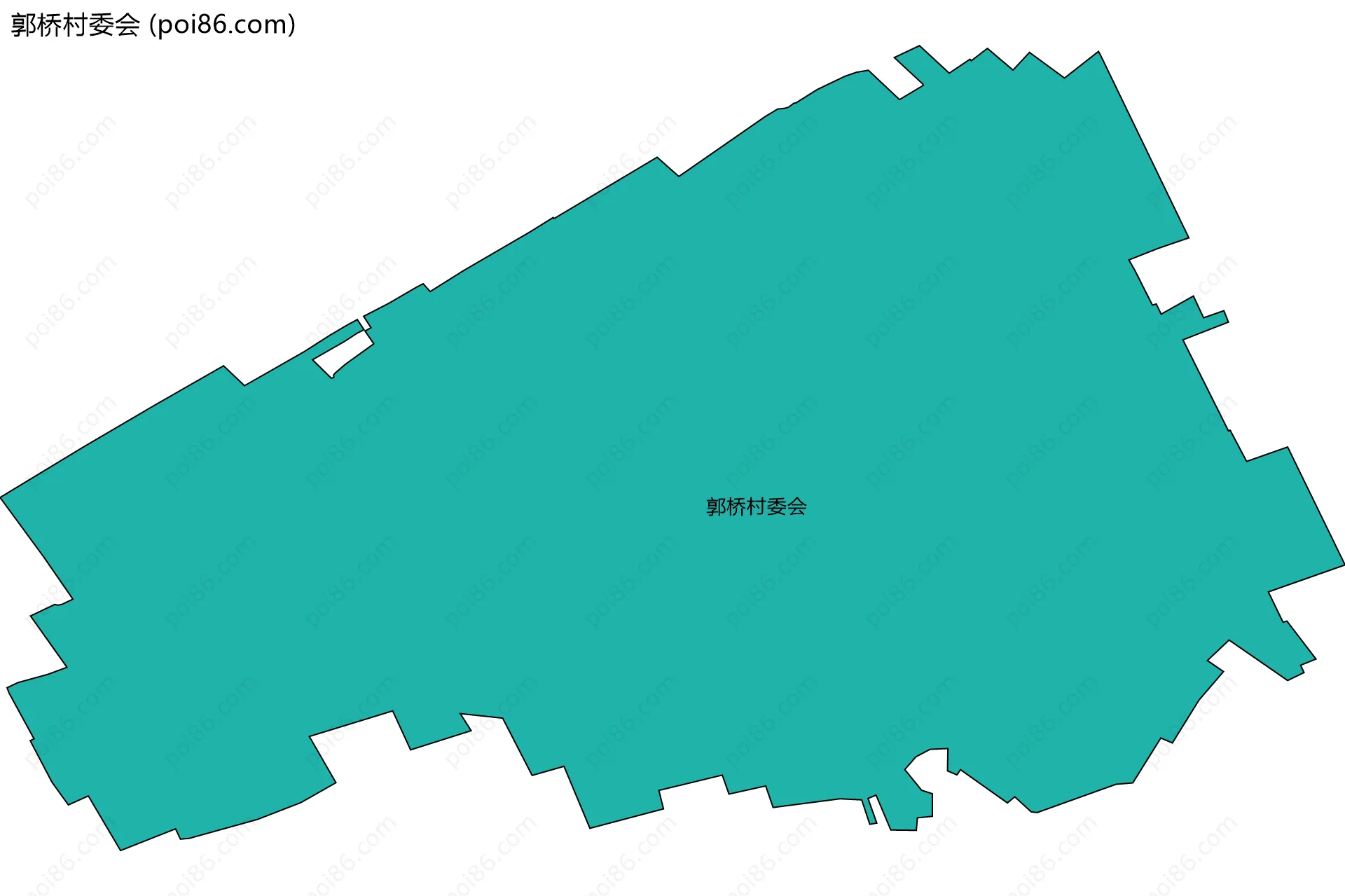 郭桥村委会边界地图