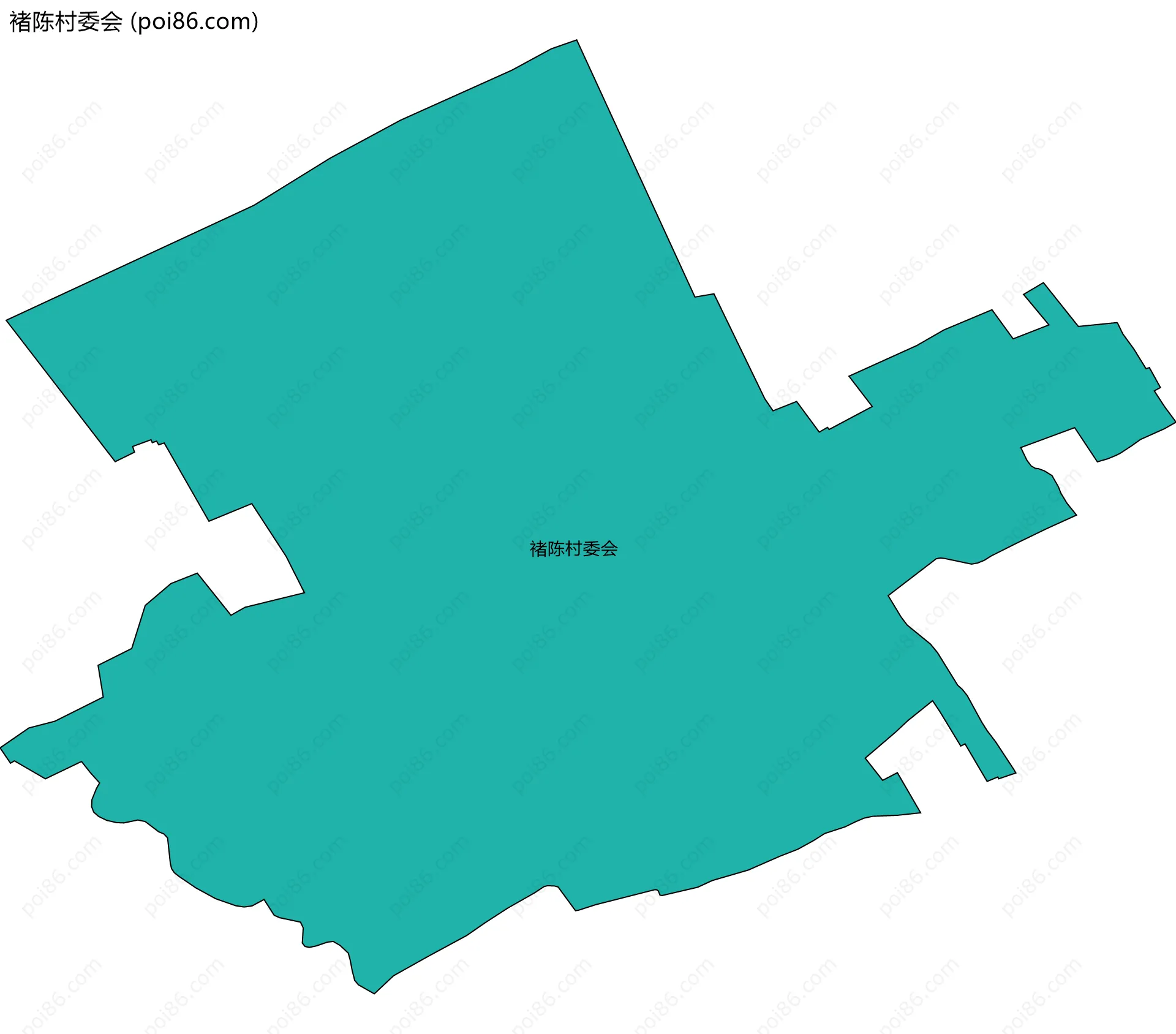 褚陈村委会边界地图