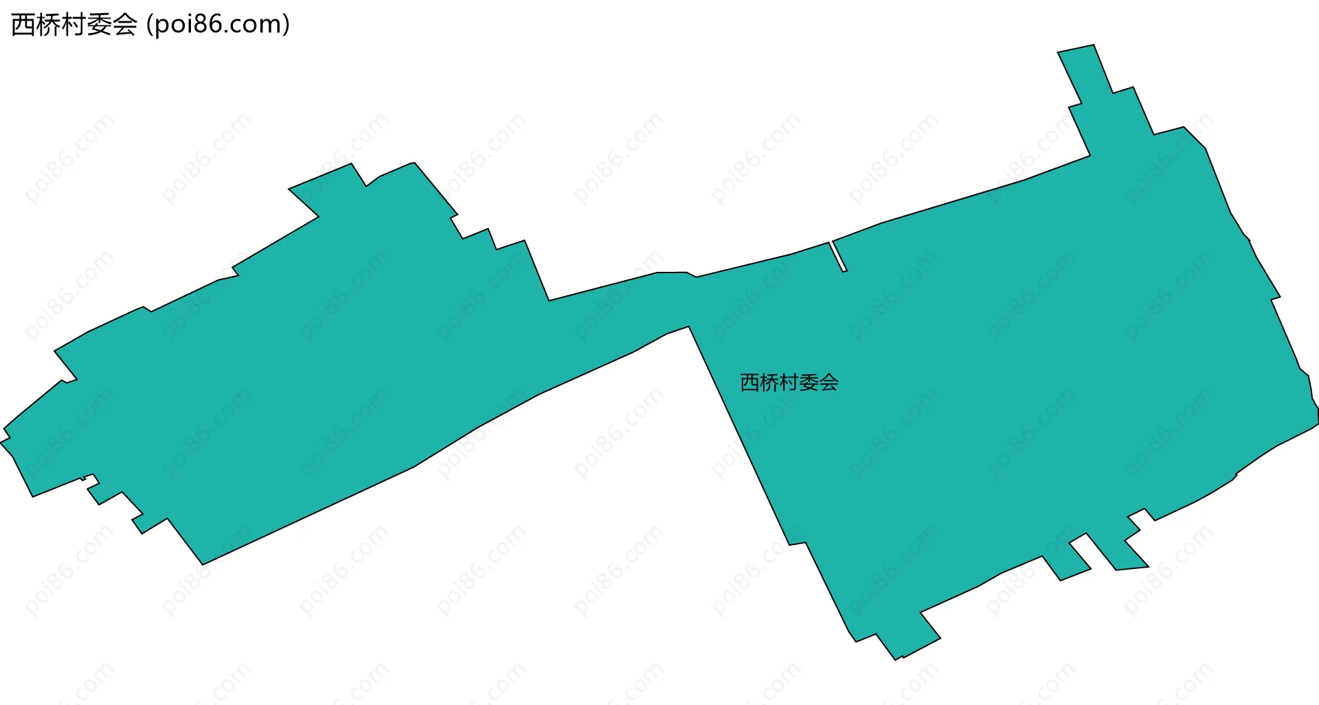 西桥村委会边界地图