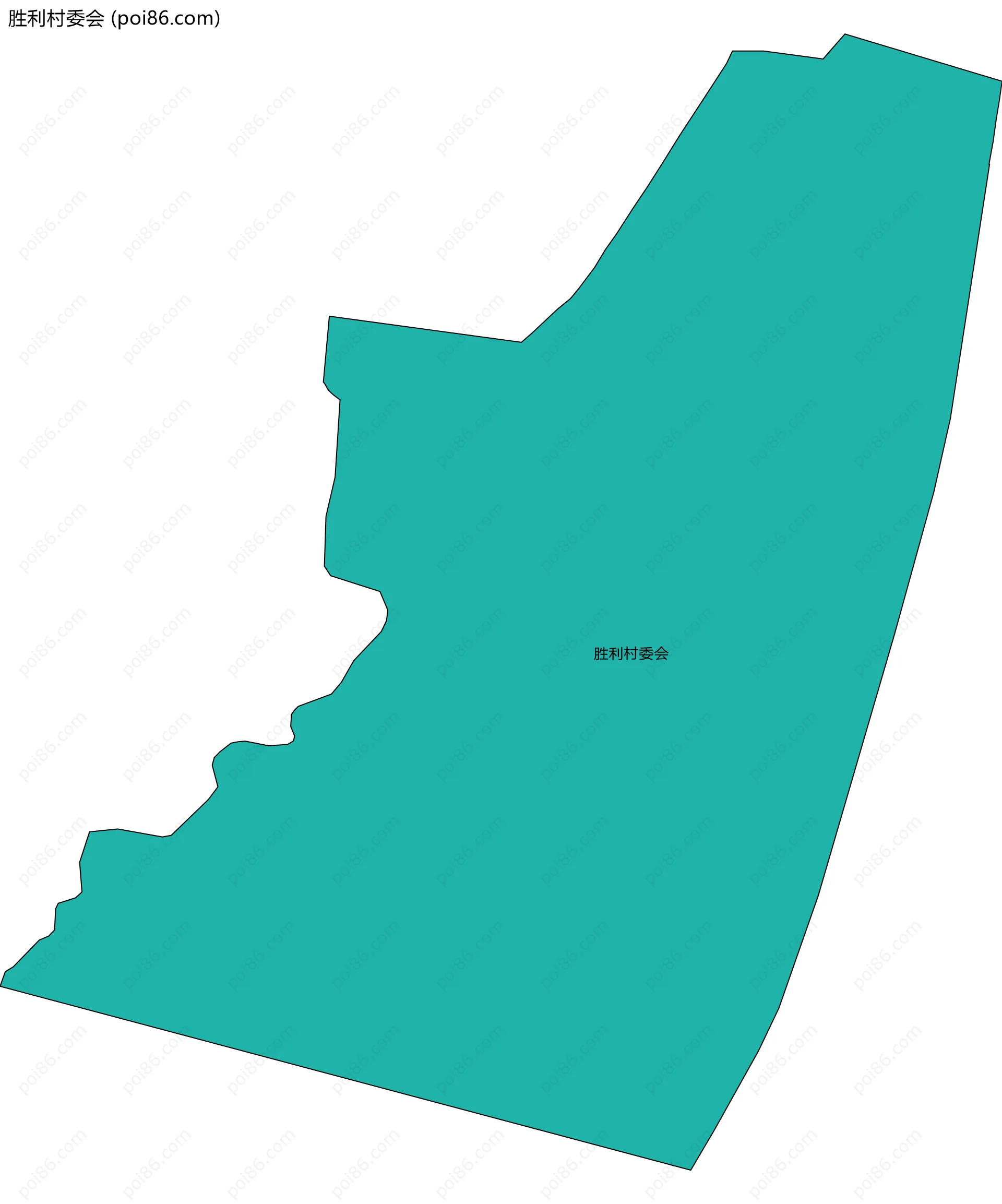 胜利村委会边界地图