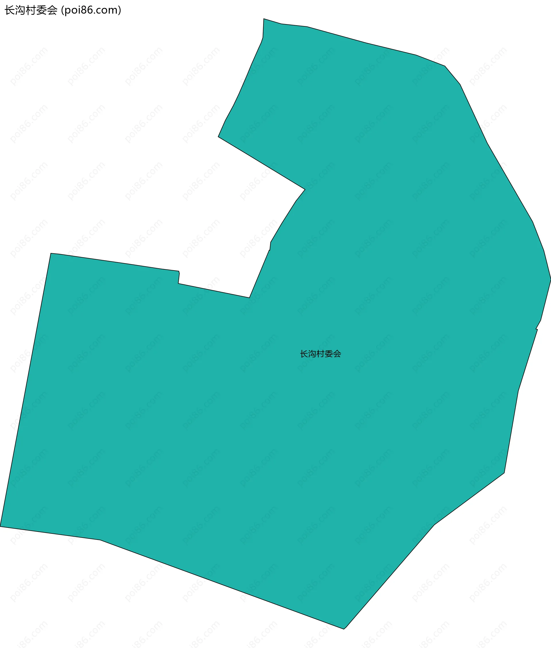 长沟村委会边界地图