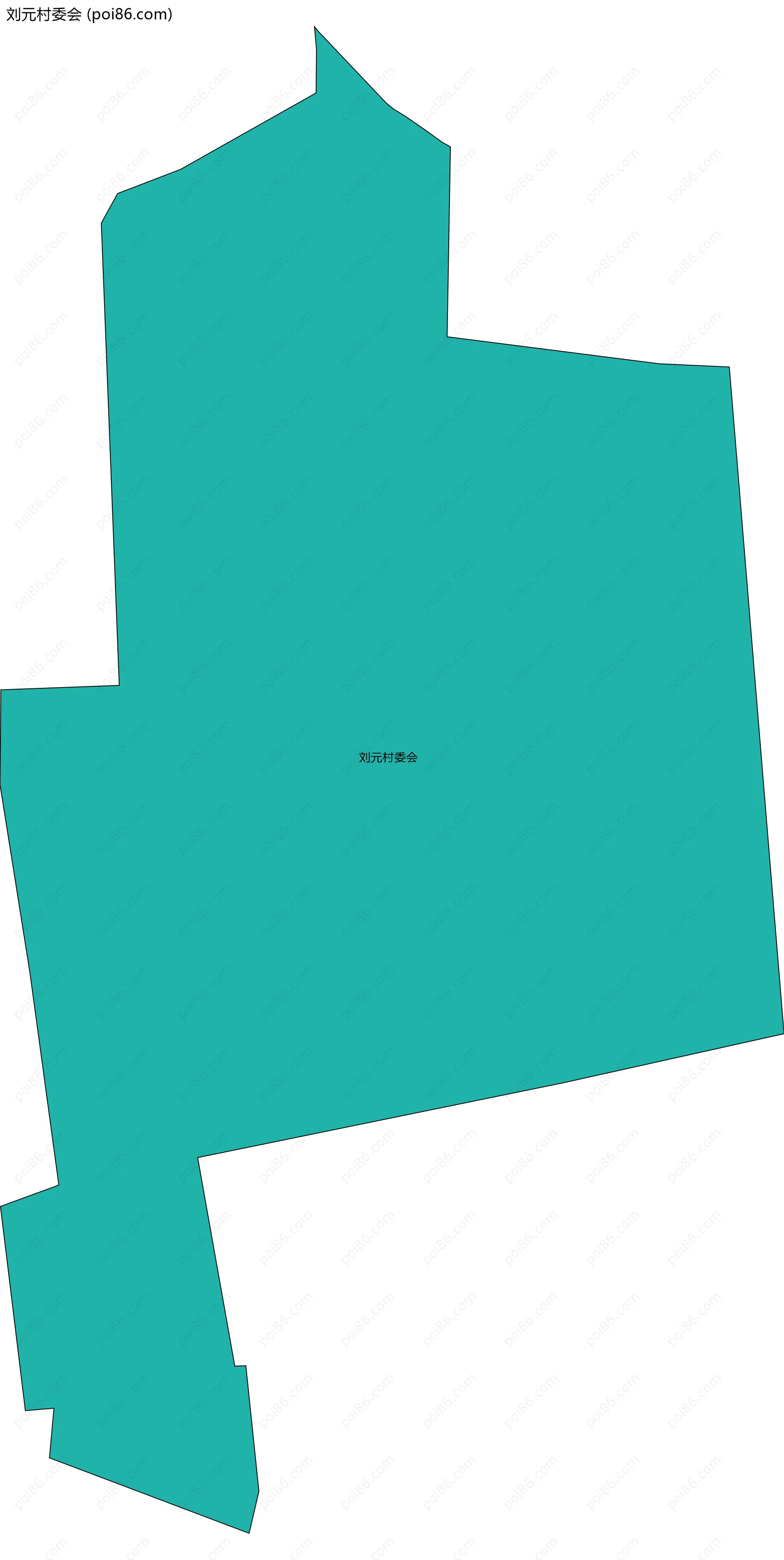 刘元村委会边界地图