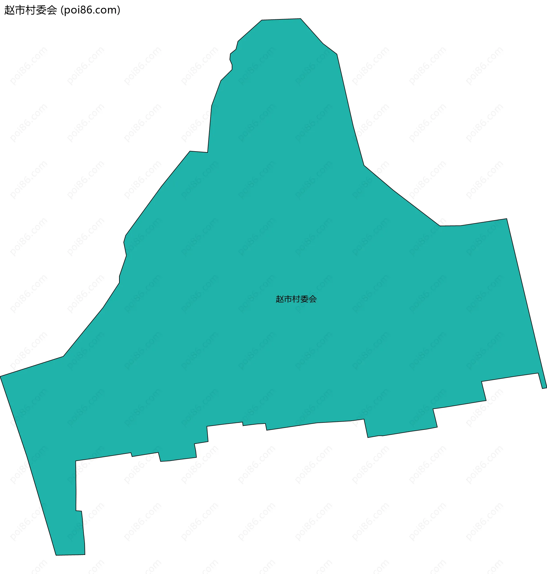 赵市村委会边界地图