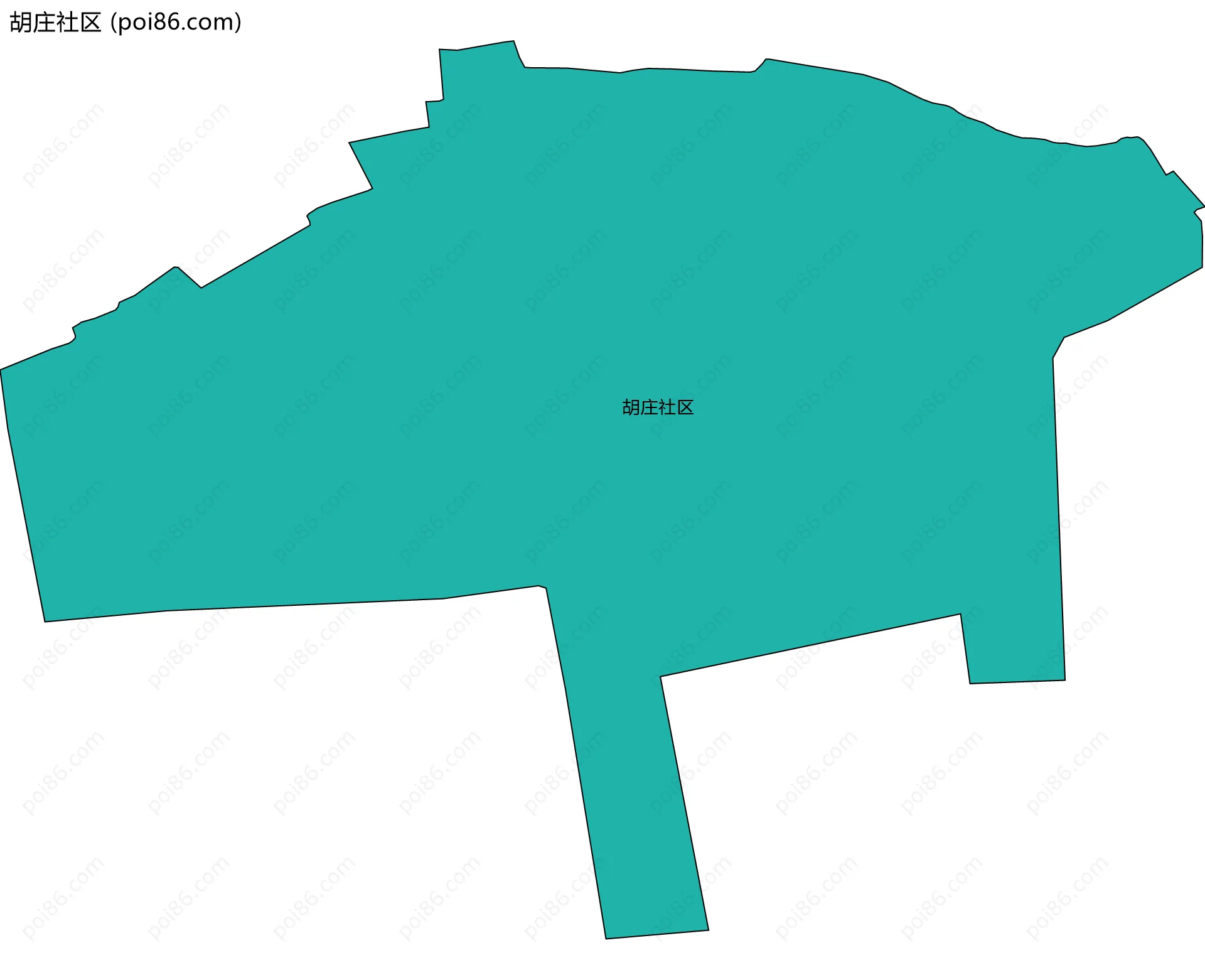 胡庄社区边界地图