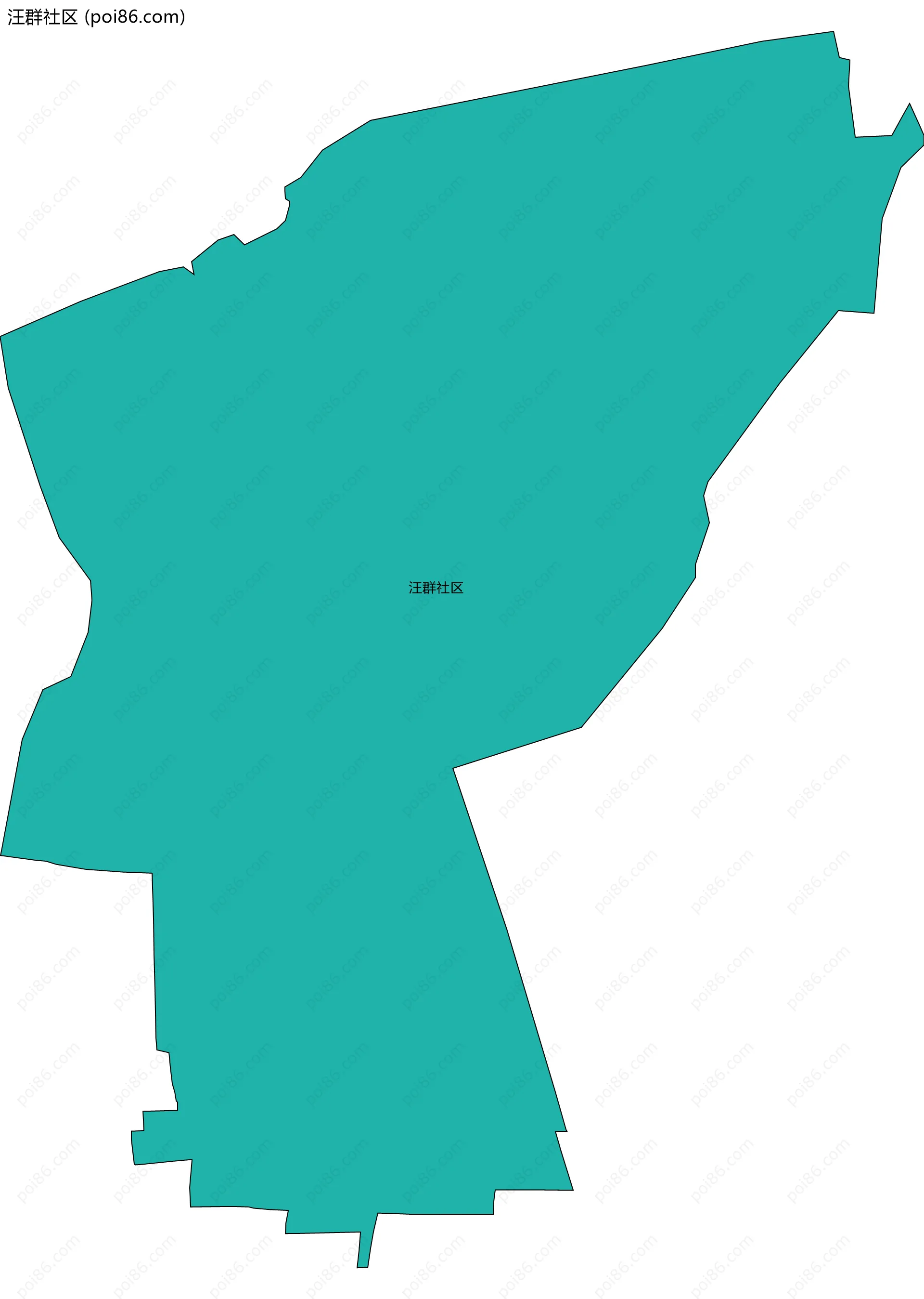 汪群社区边界地图