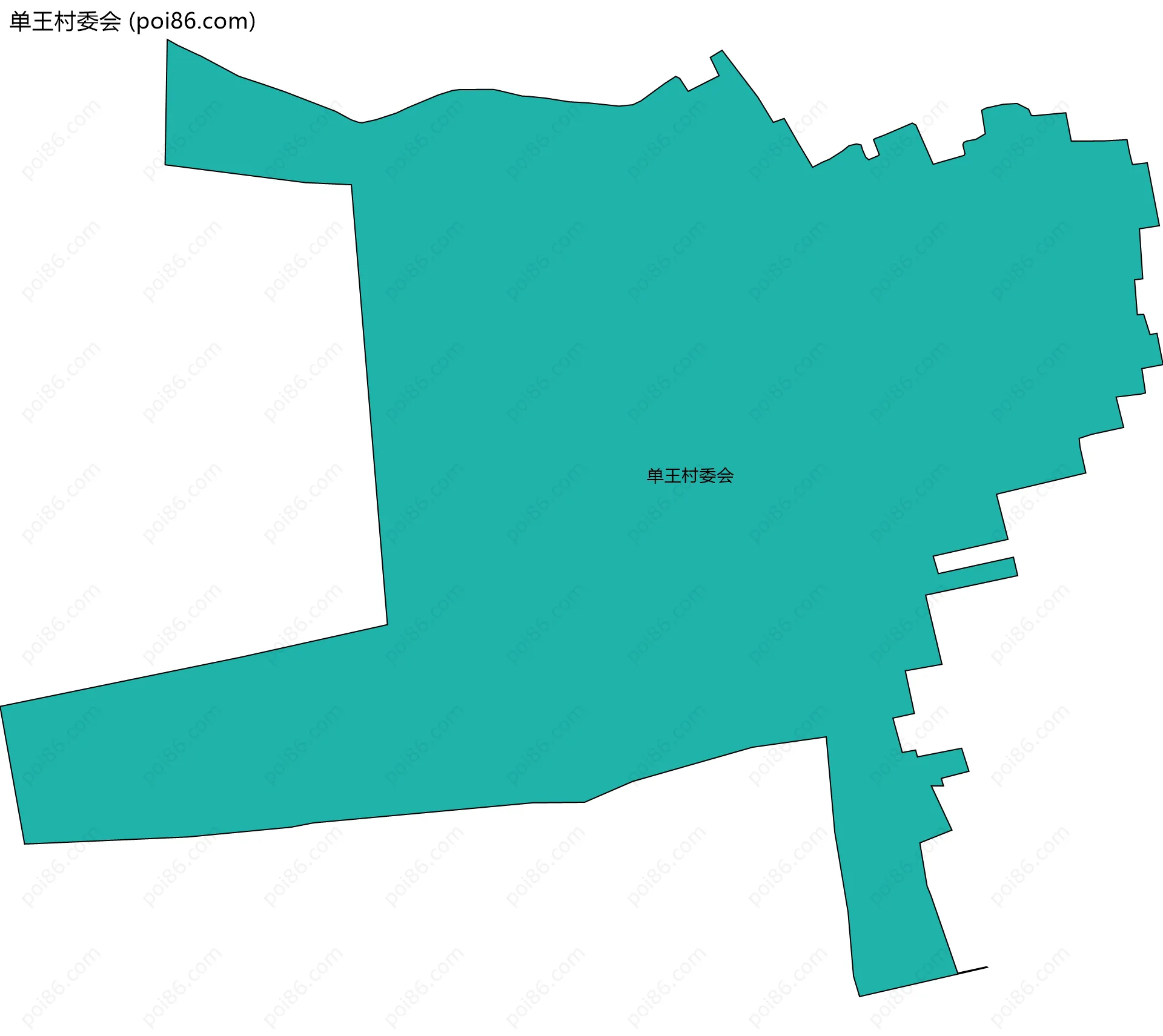 单王村委会边界地图