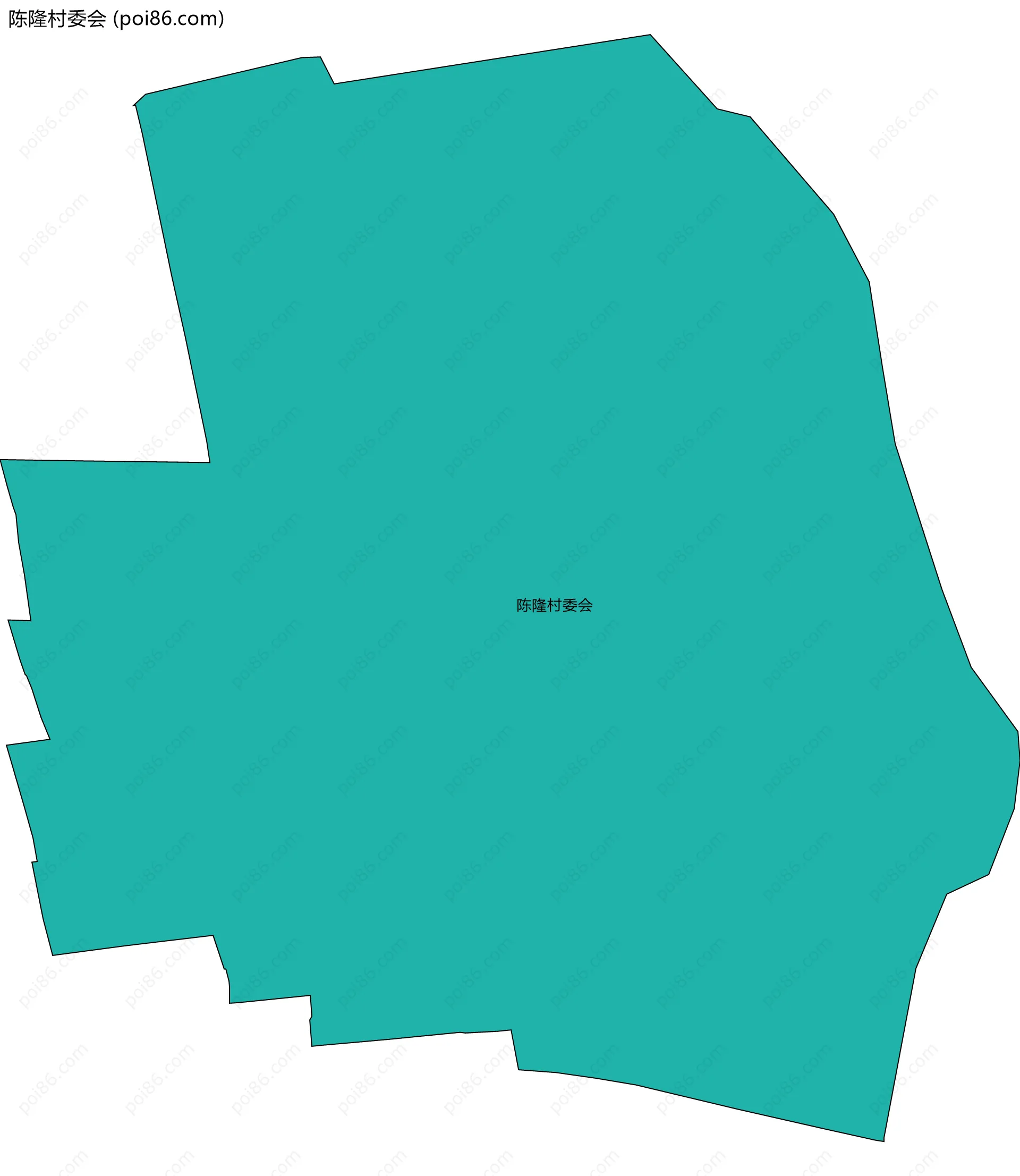 陈隆村委会边界地图