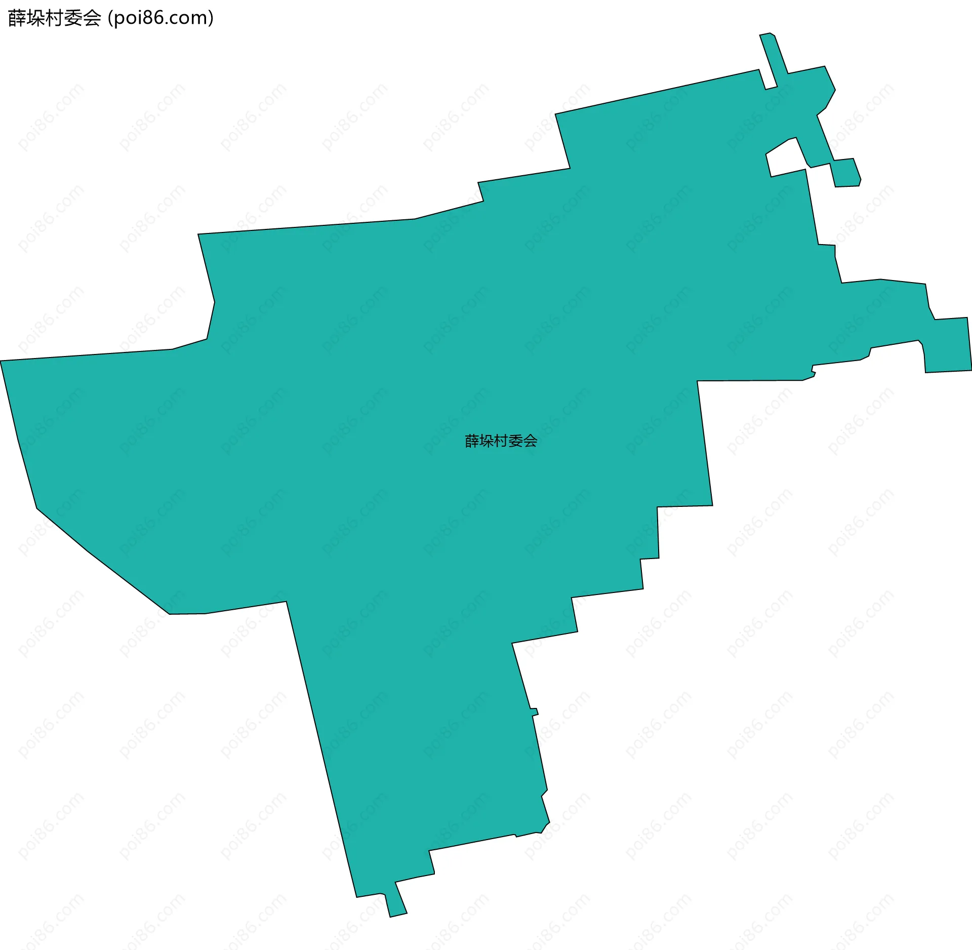 薛垛村委会边界地图