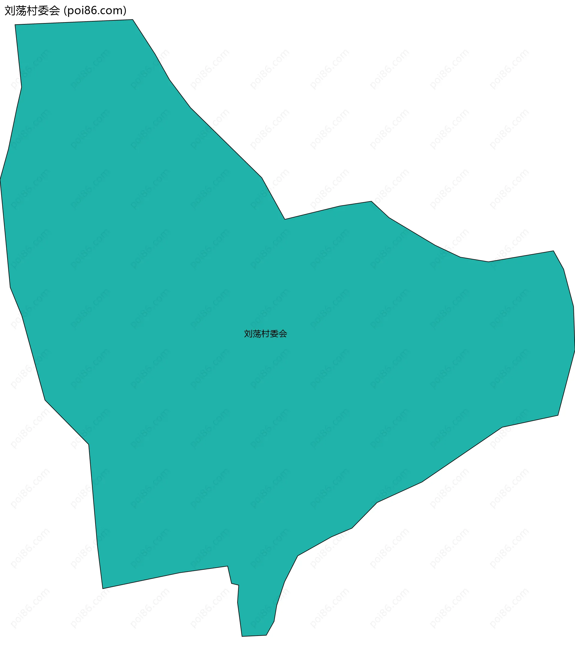 刘荡村委会边界地图