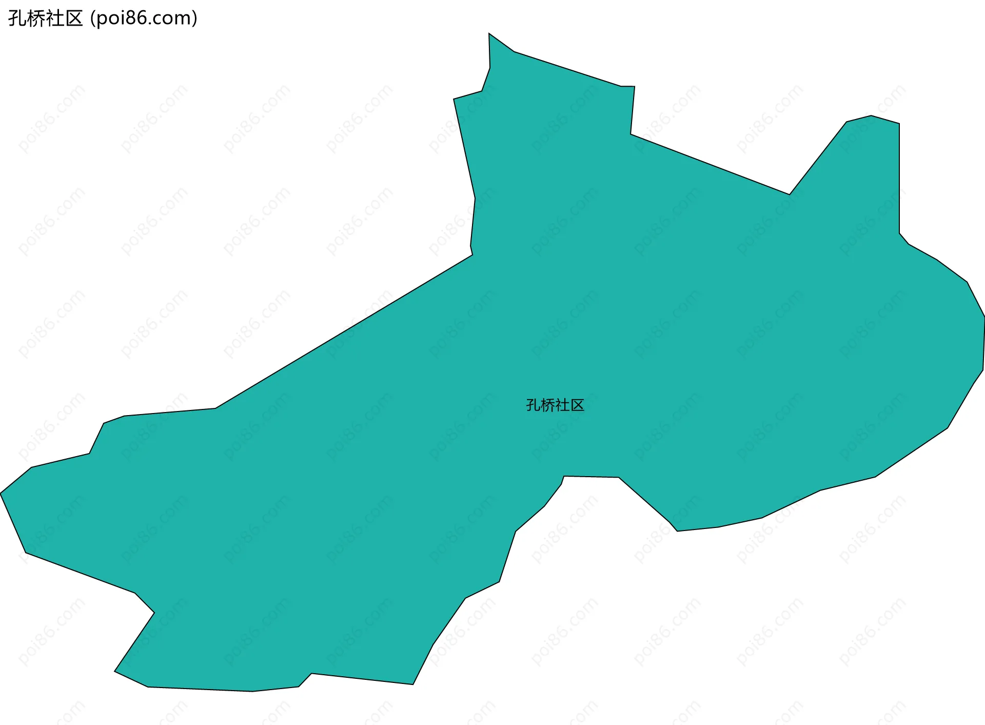 孔桥社区边界地图