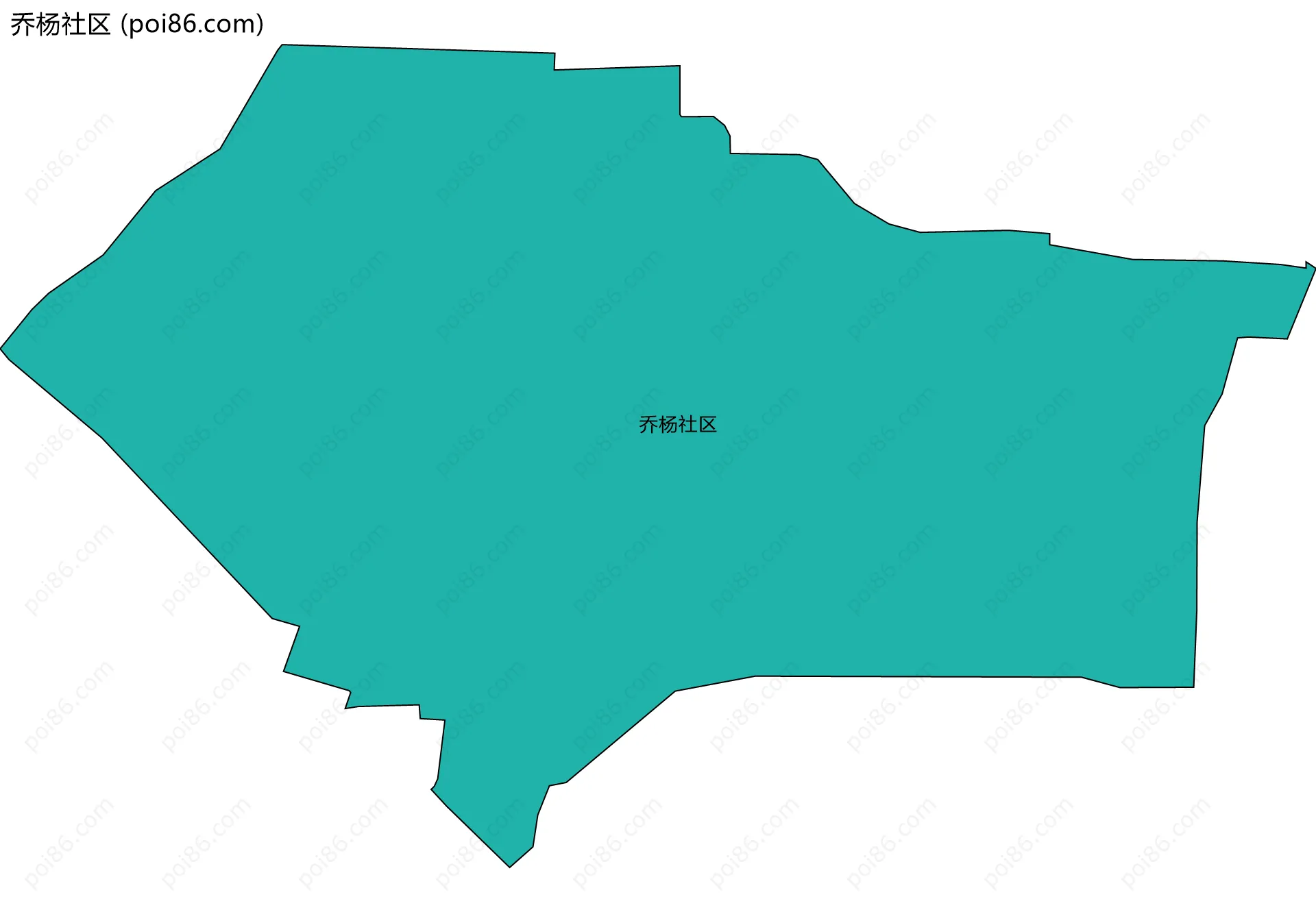 乔杨社区边界地图