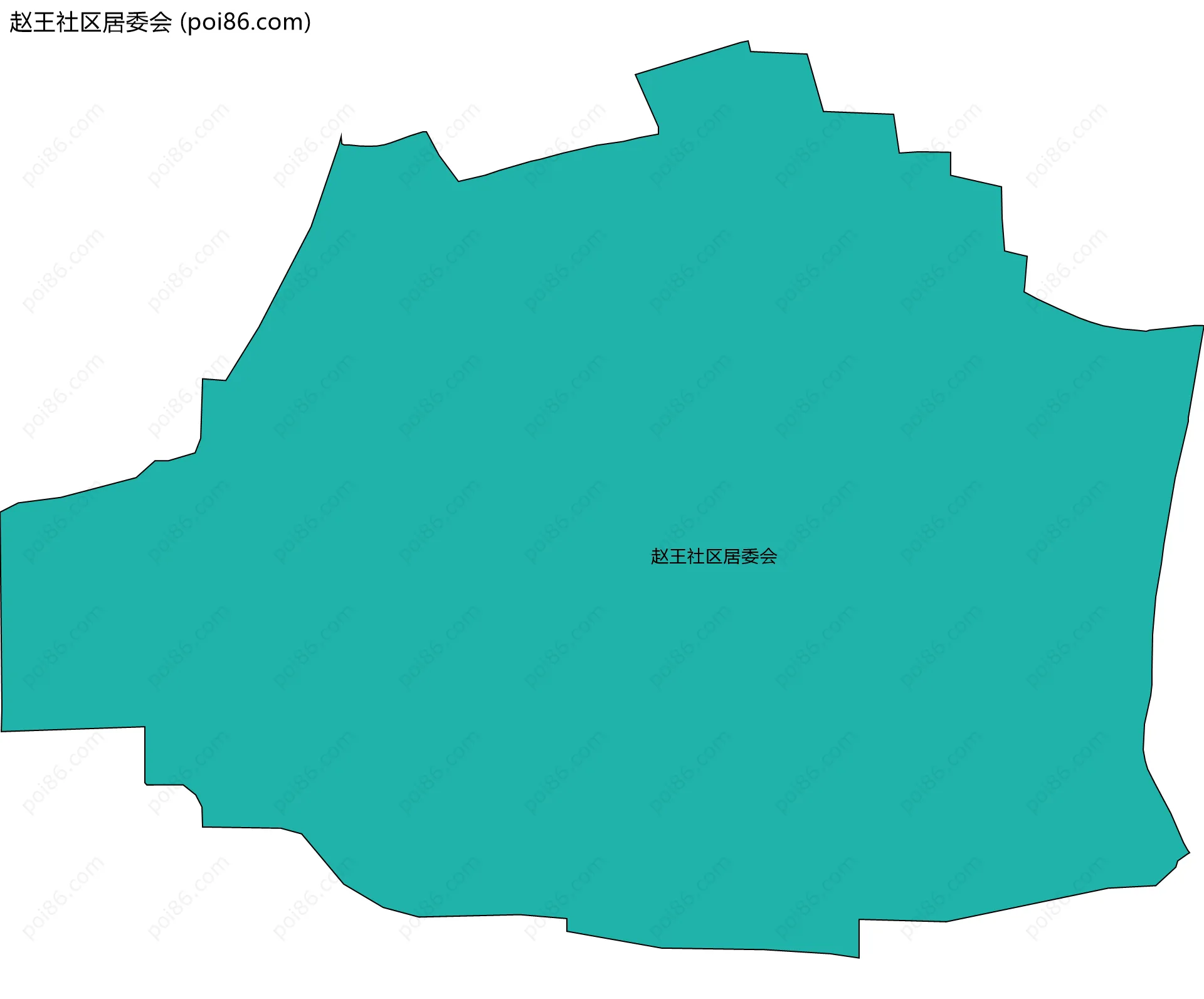 赵王社区居委会边界地图